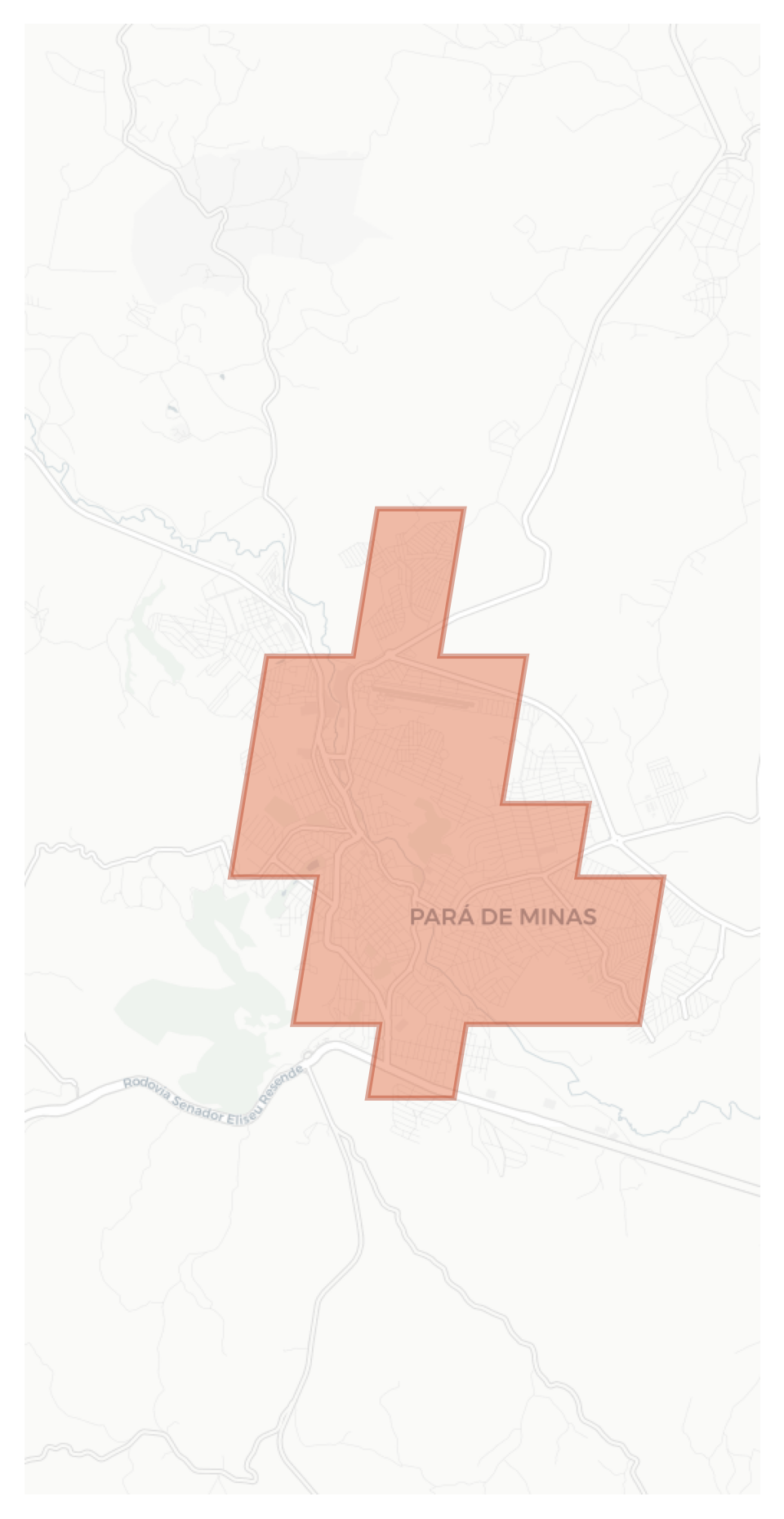 Pará de Minas geographic map