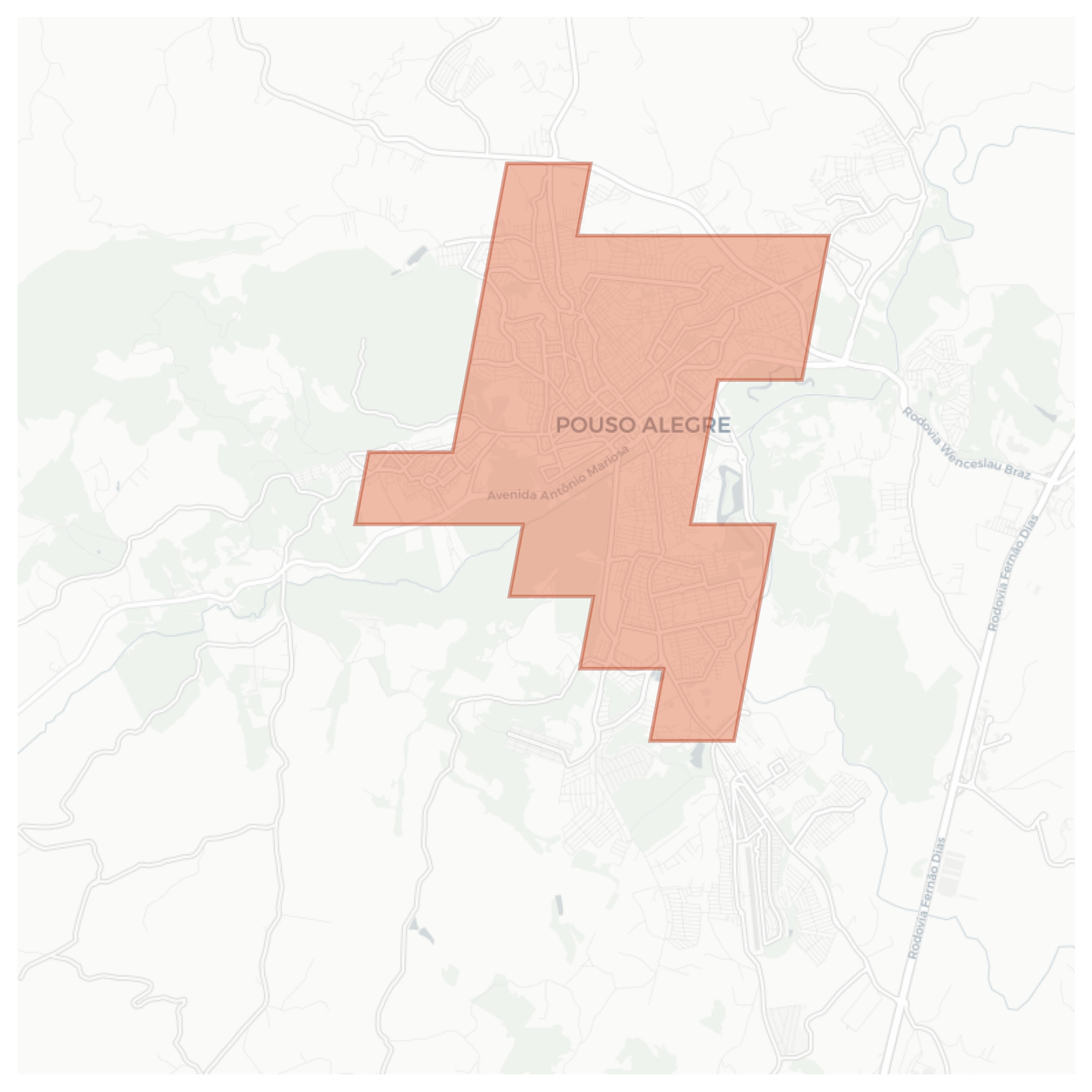 Pouso Alegre geographic map