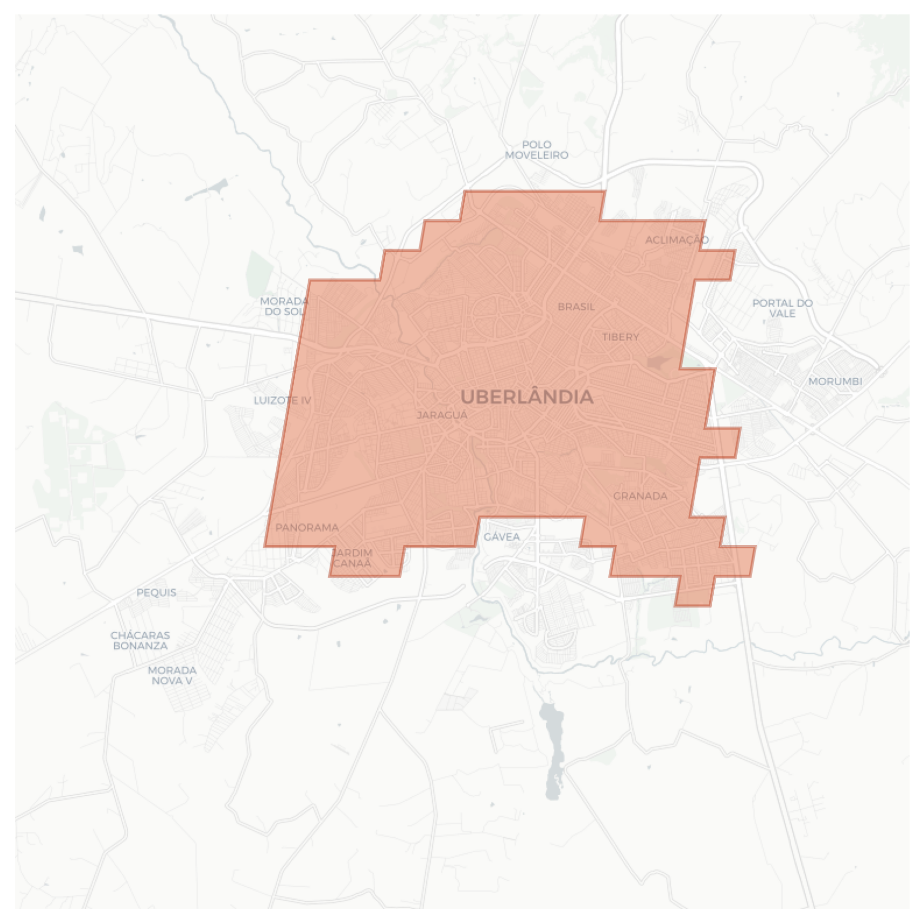 Uberlândia geographic map
