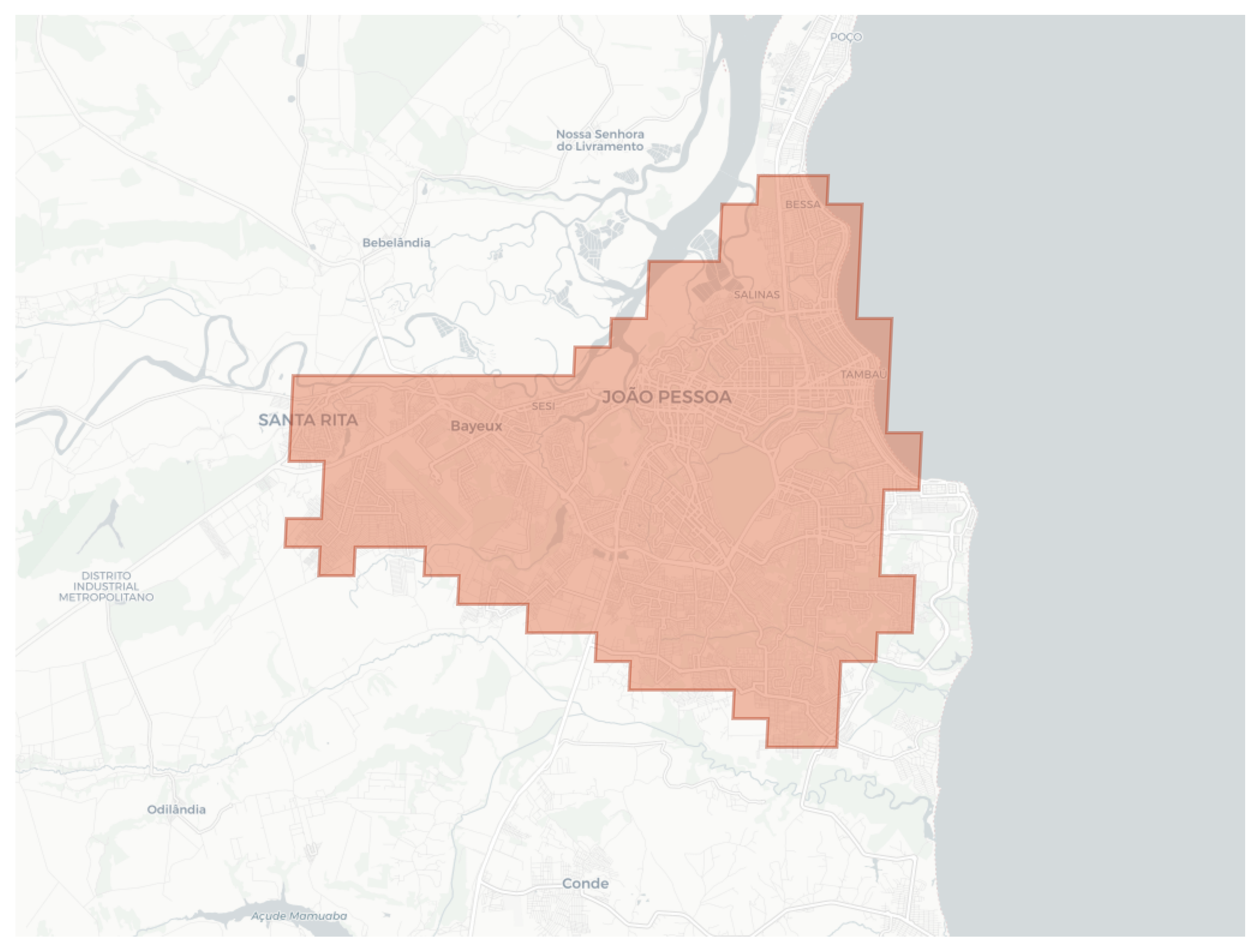João Pessoa geographic map