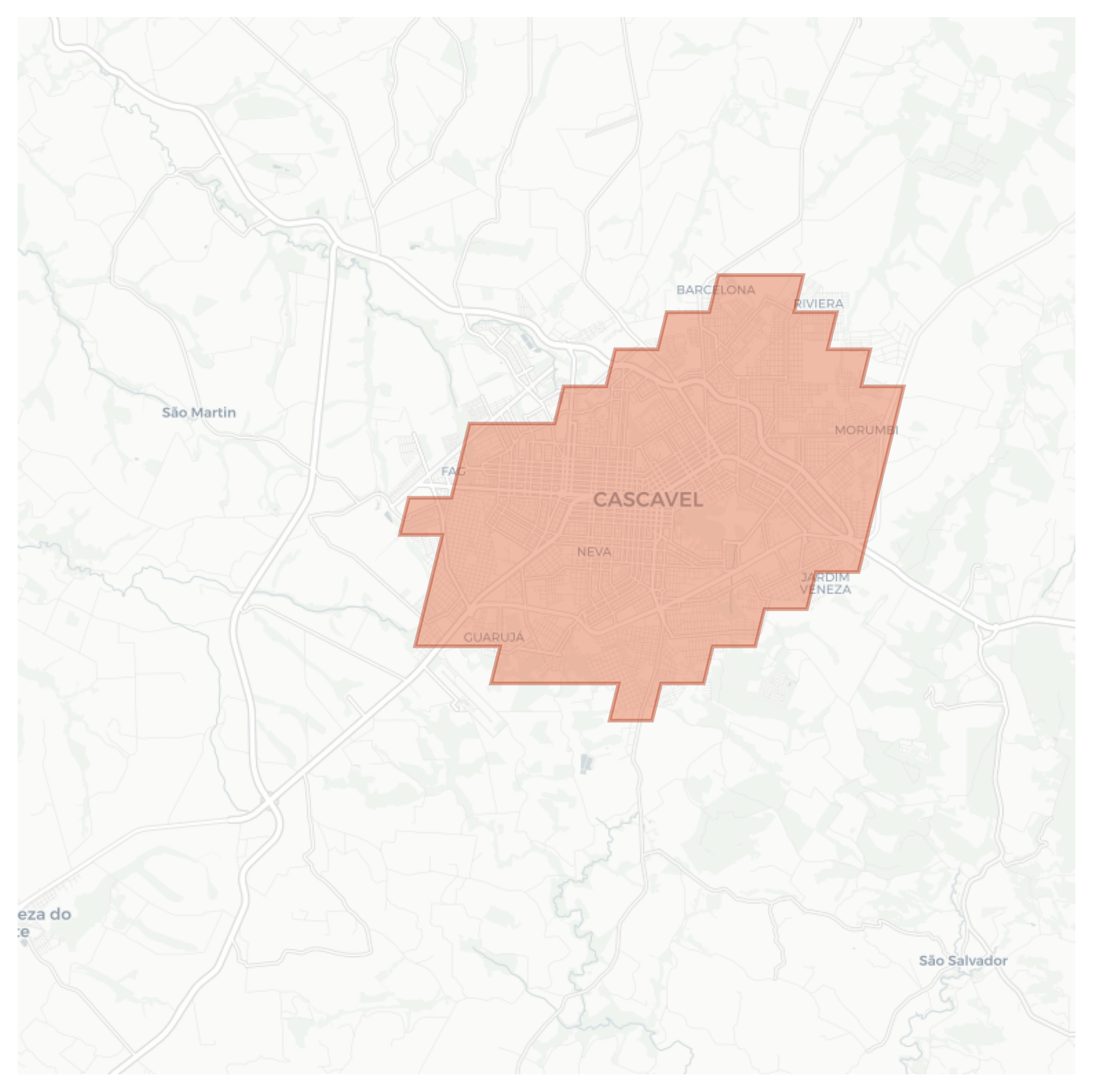 Cascavel geographic map