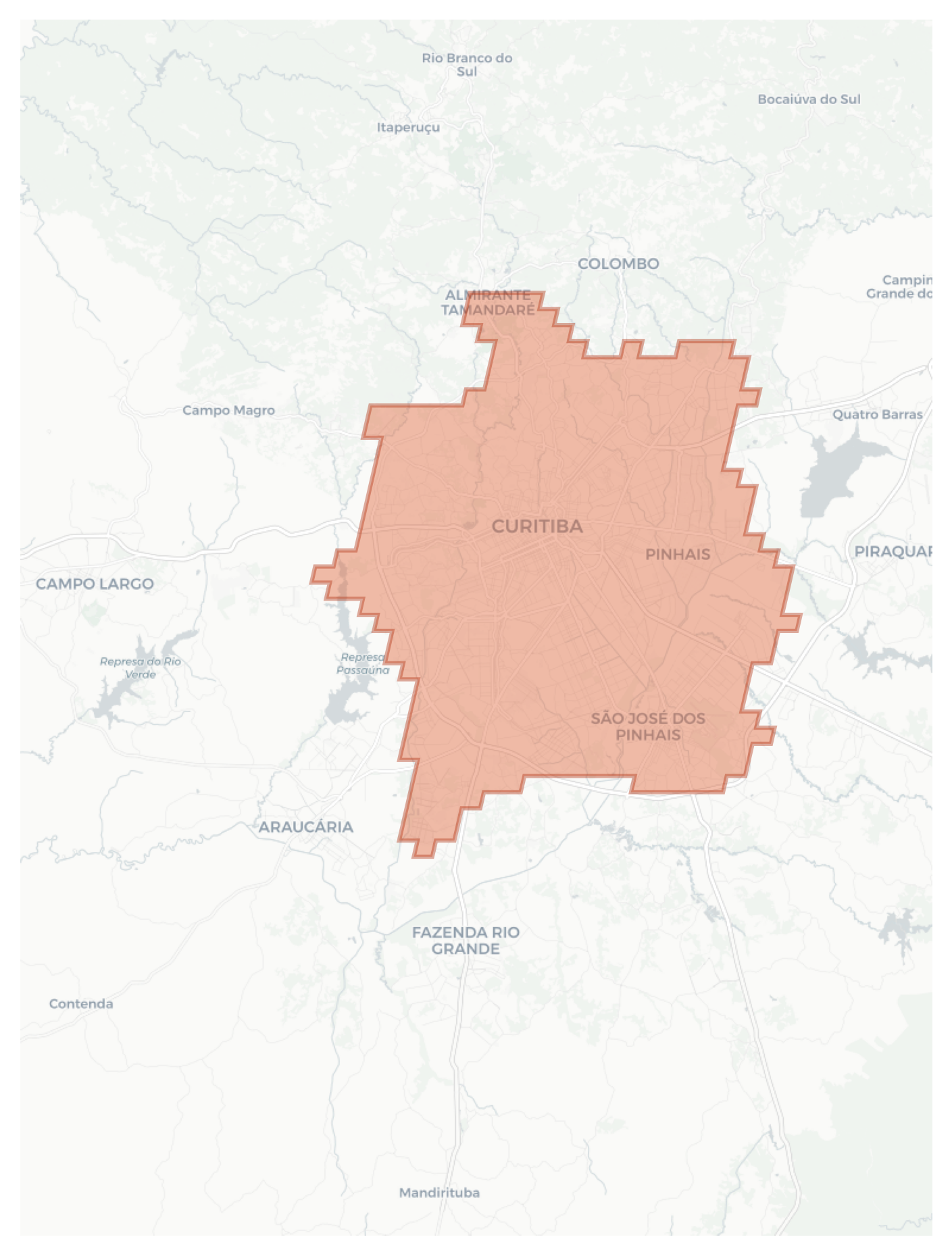 Curitiba geographic map