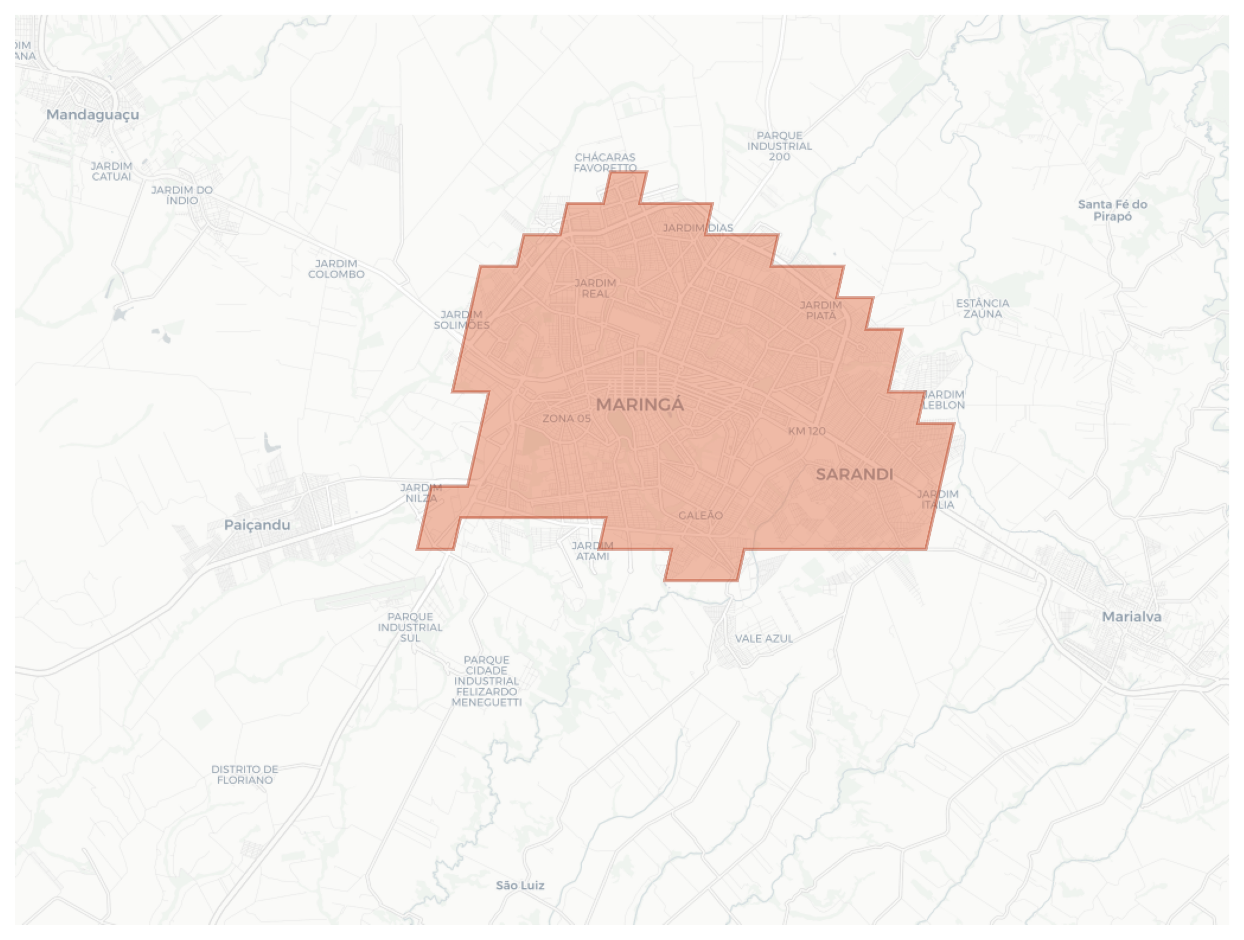 Maringá geographic map