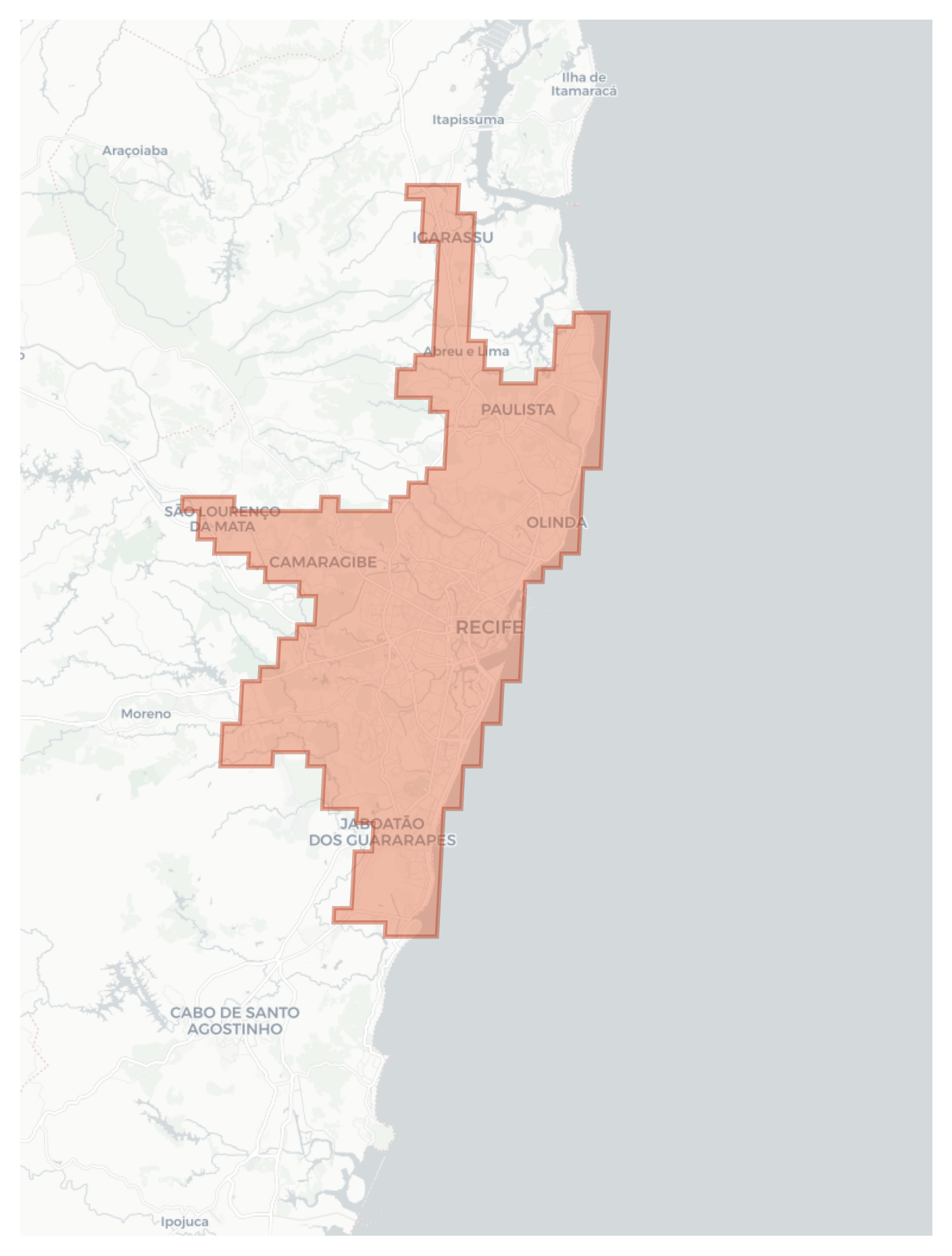 Recife geographic map
