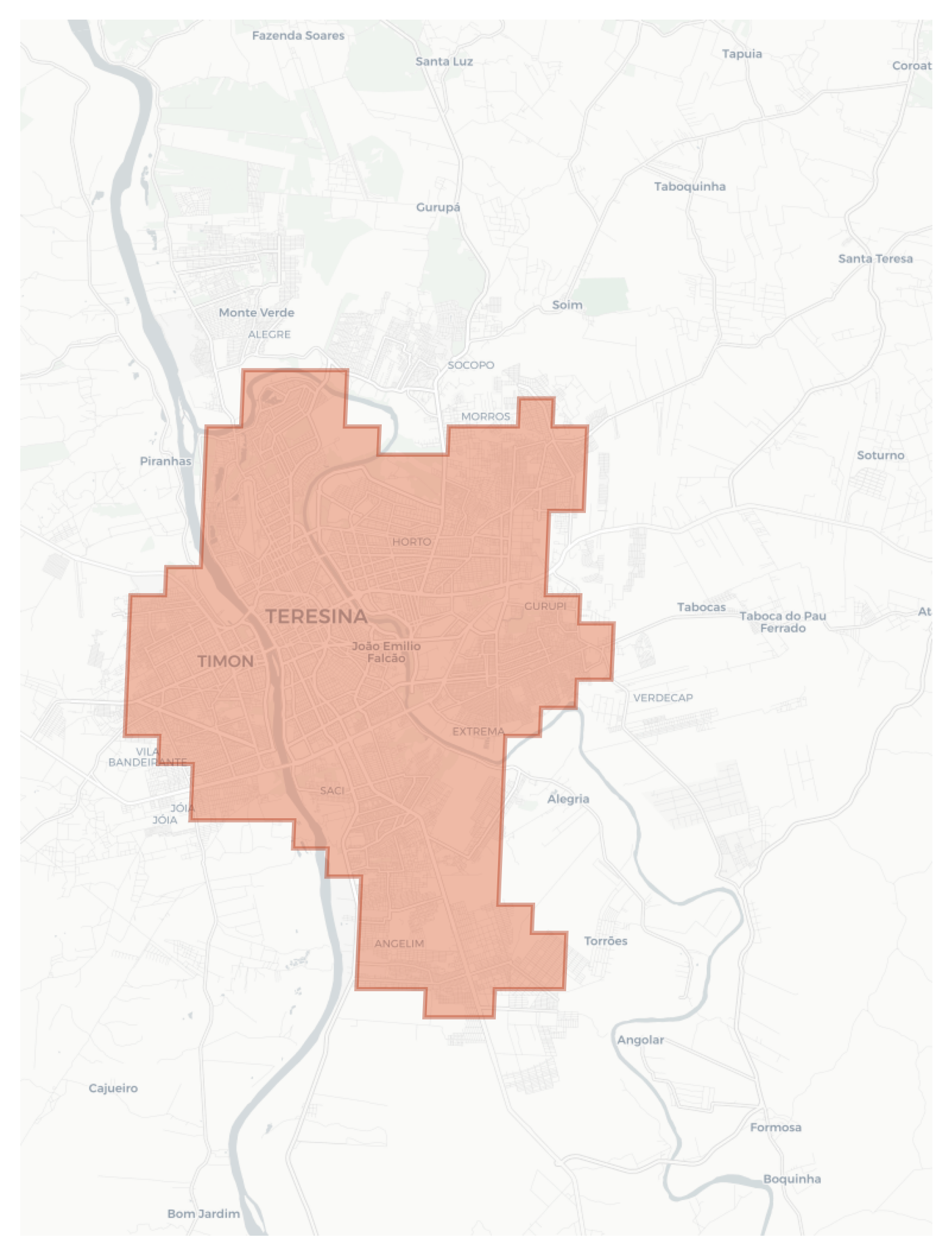 Teresina geographic map
