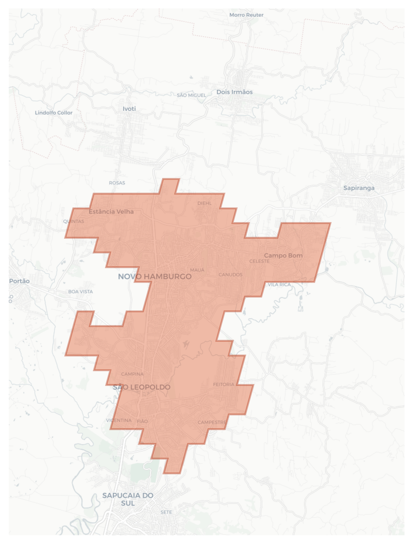 Novo Hamburgo geographic map