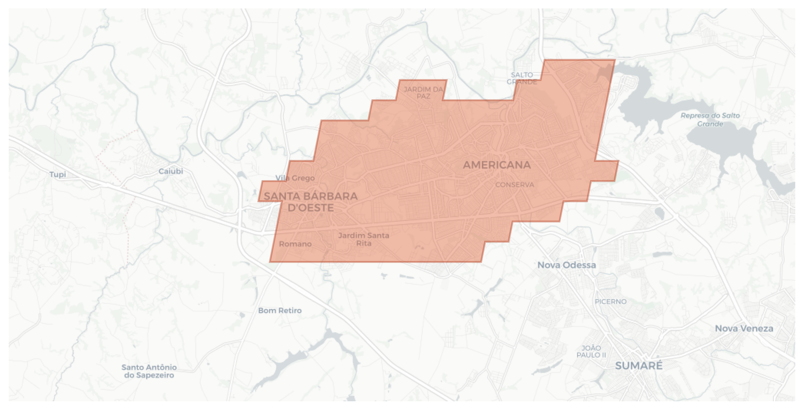 Americana geographic map