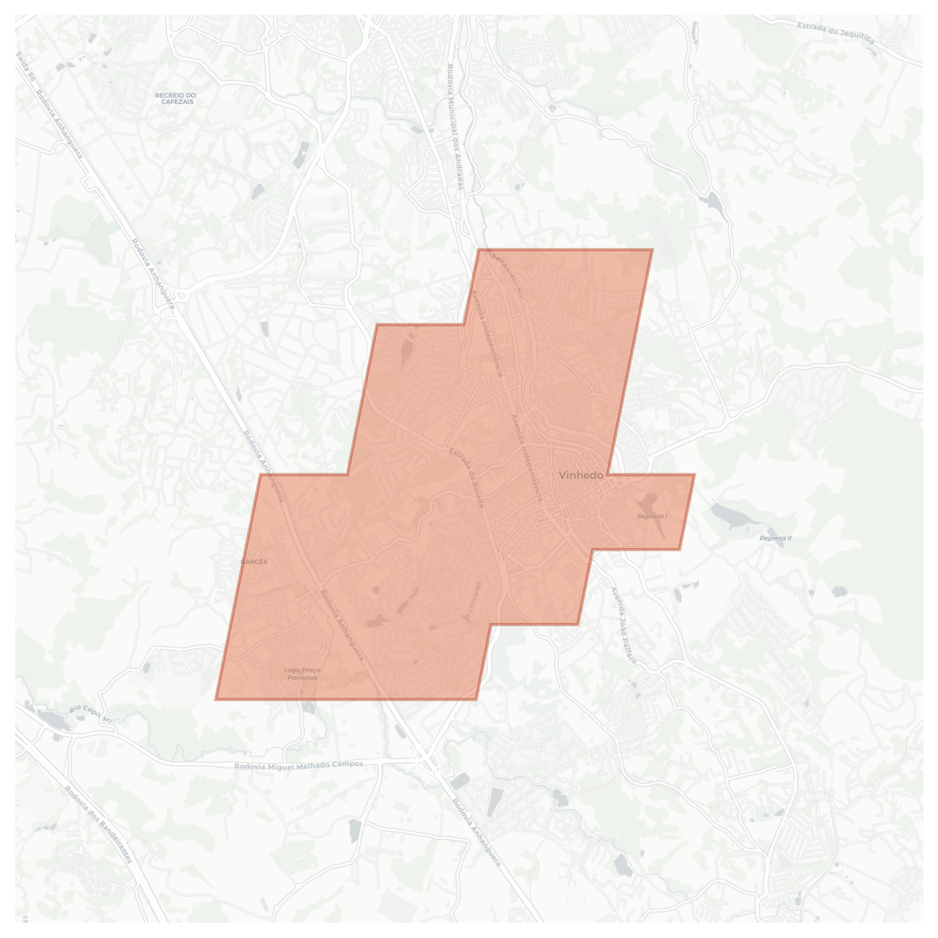 Vinhedo geographic map