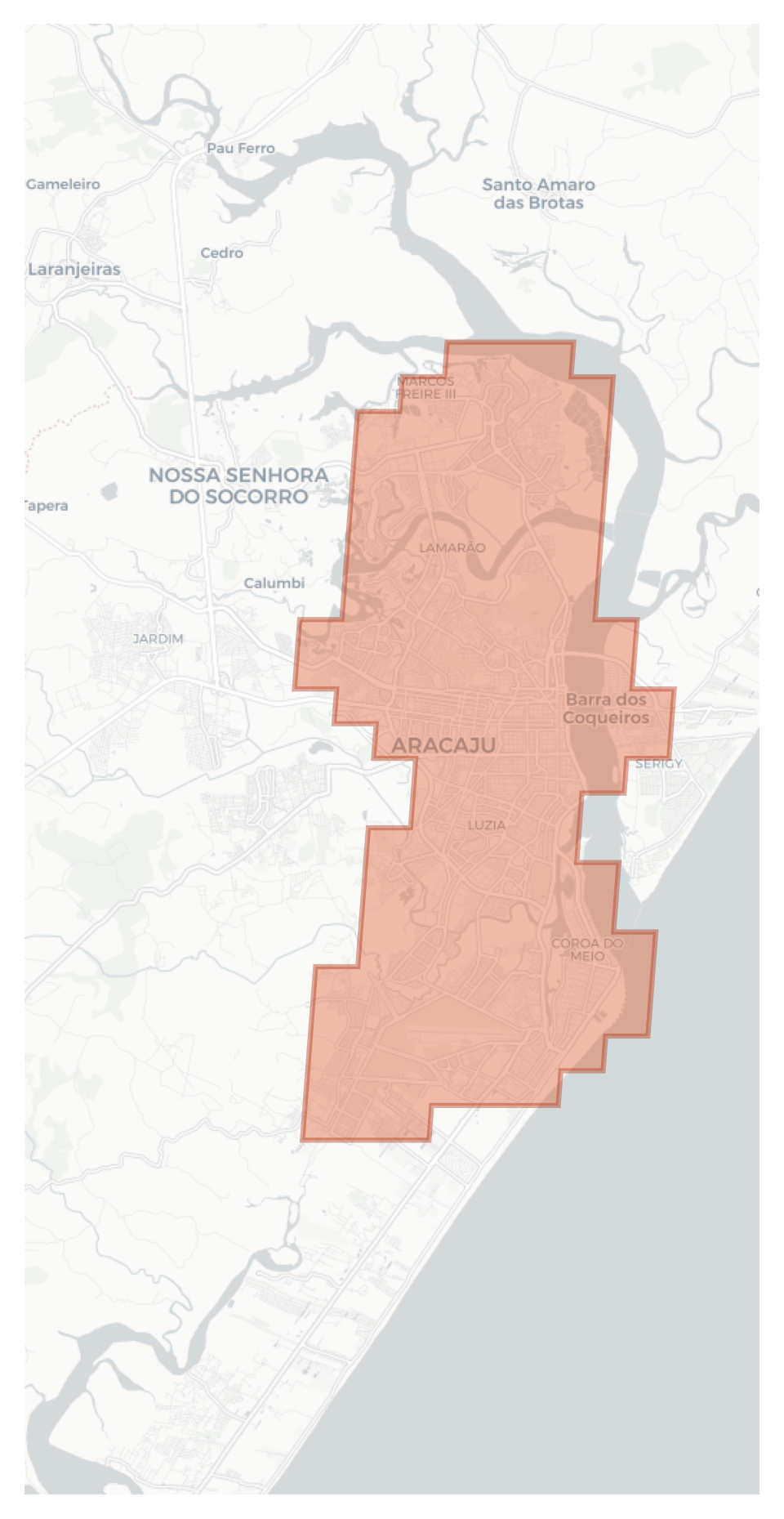 Aracaju geographic map
