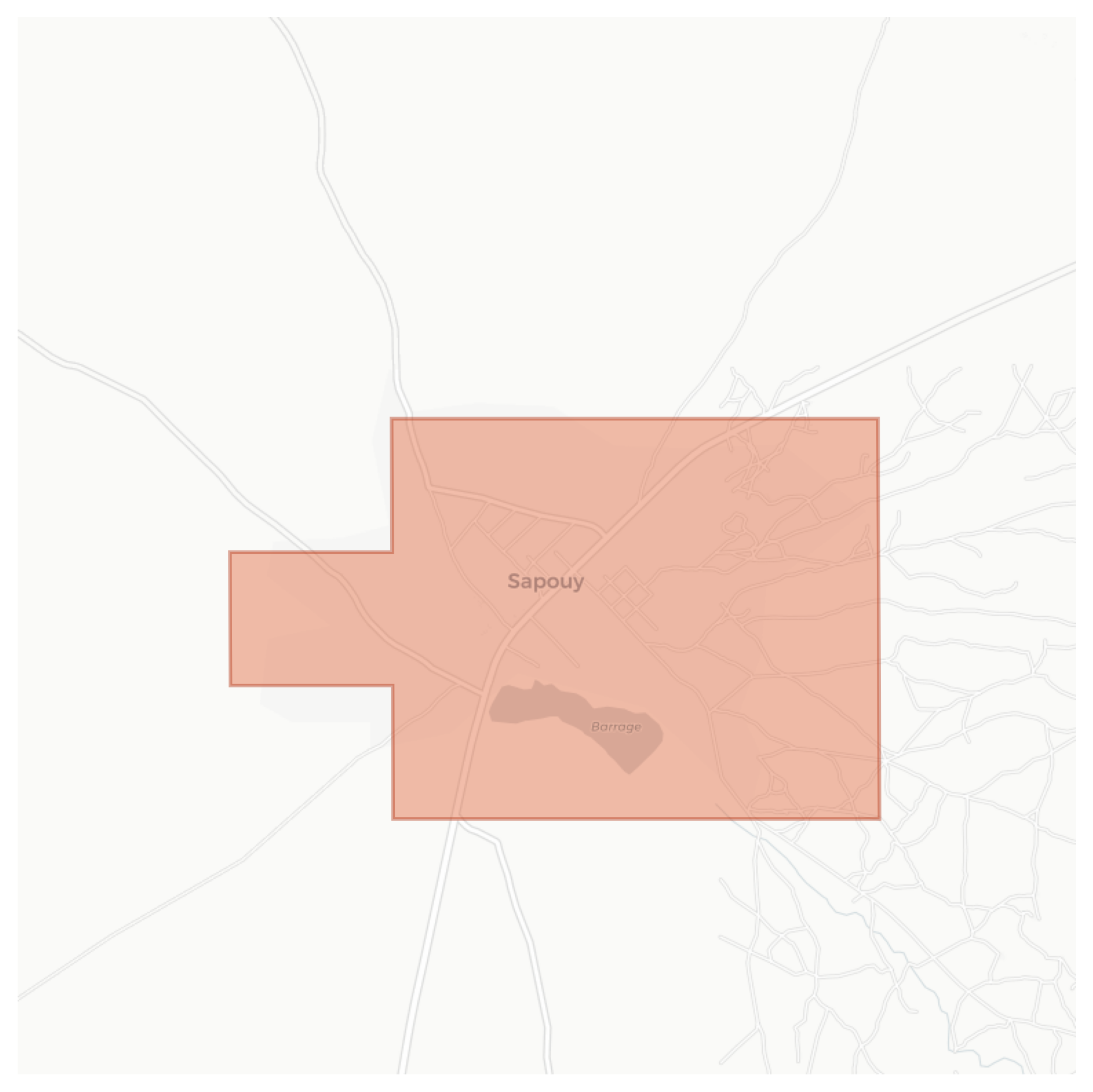 Sapouy geographic map