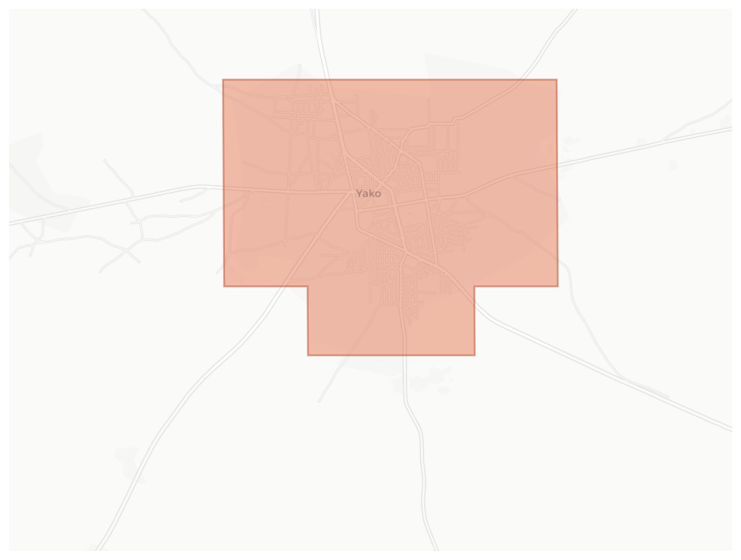 Yako geographic map