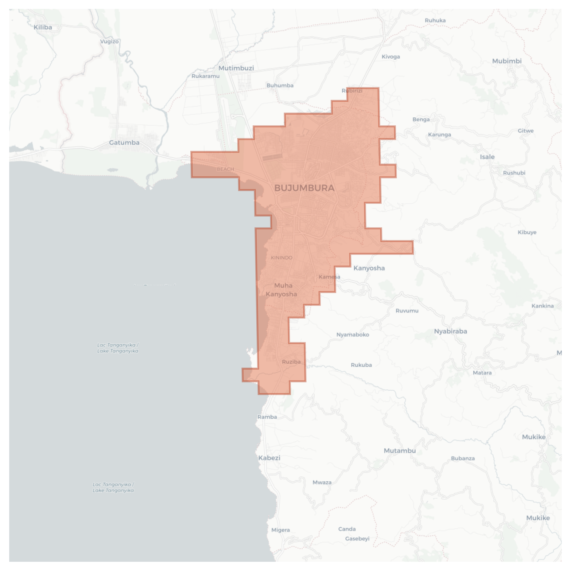 Bujumbura geographic map
