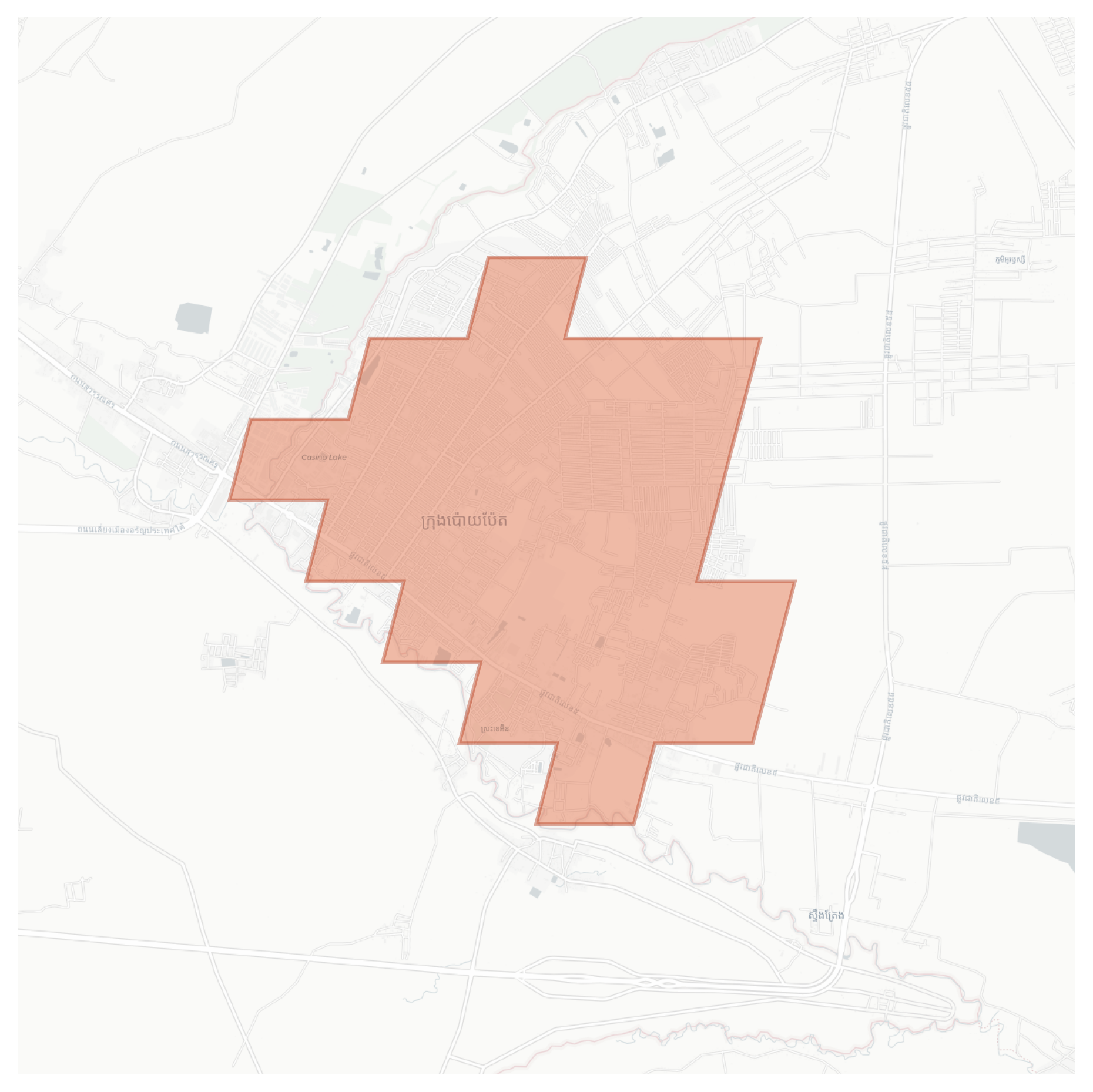 Poipet geographic map