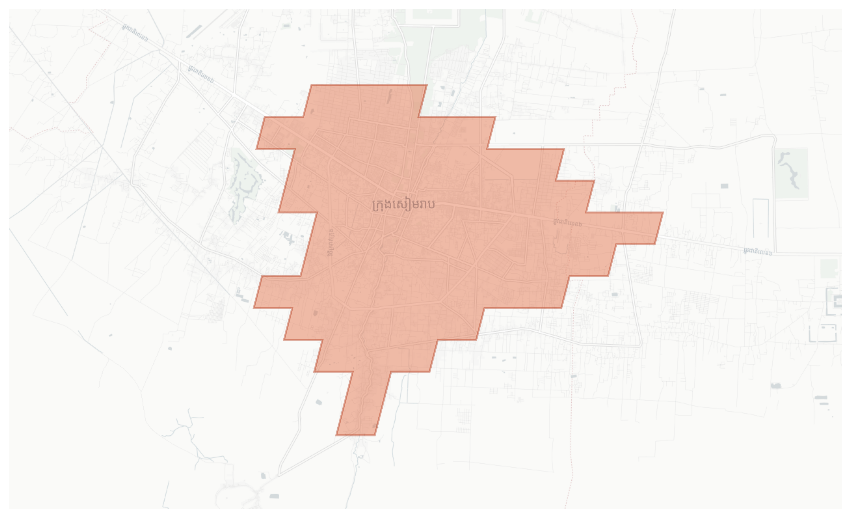 Siem Reap geographic map