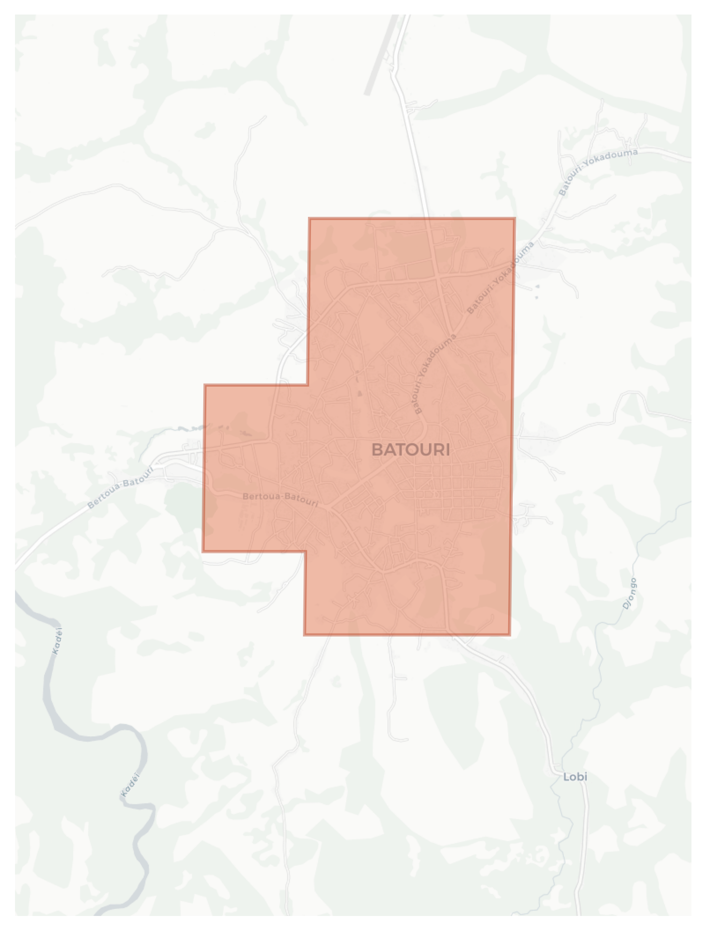 Batouri geographic map