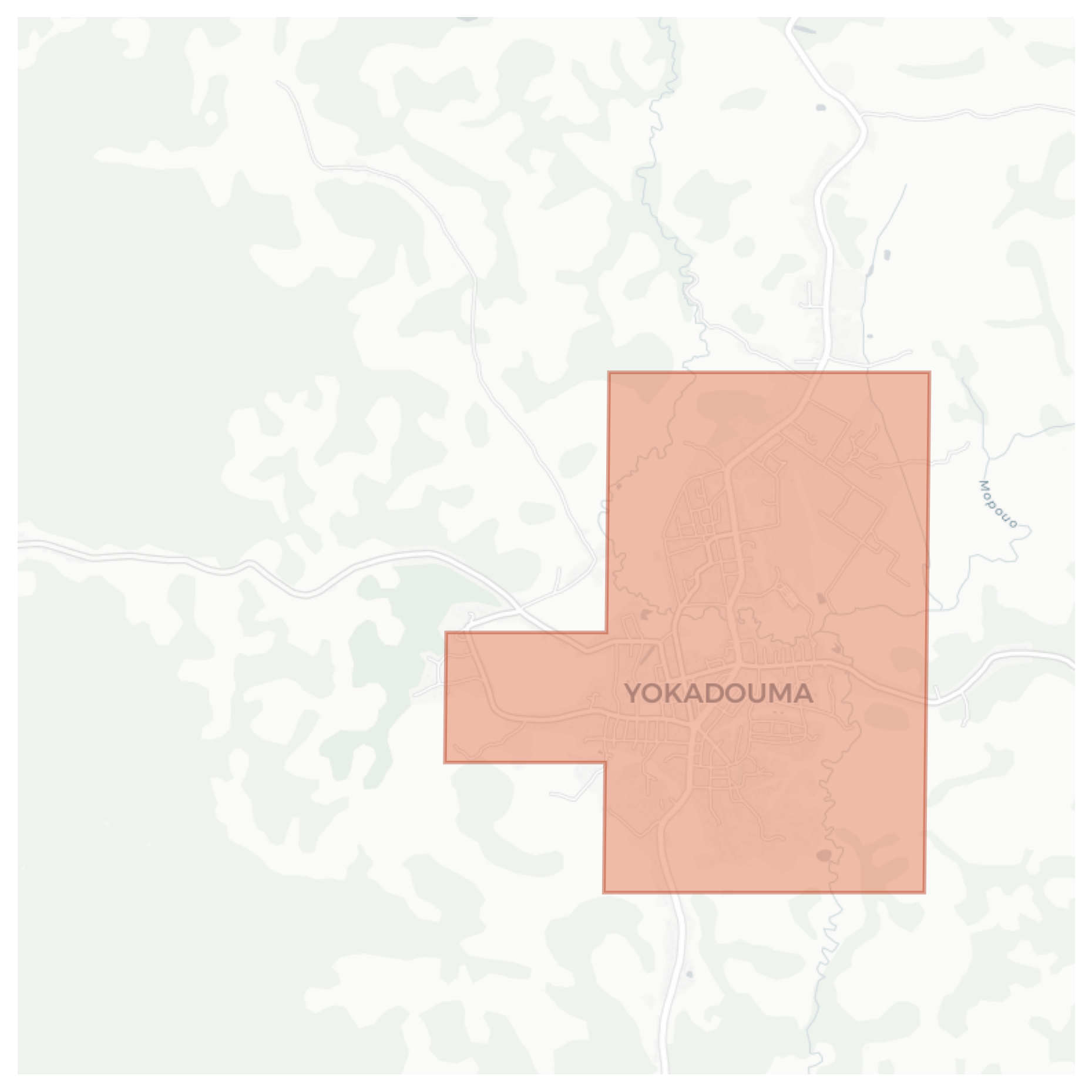 Yokadouma geographic map
