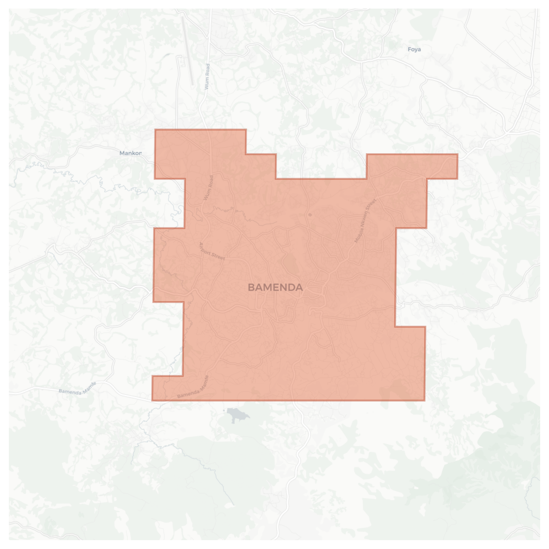 Bamenda geographic map
