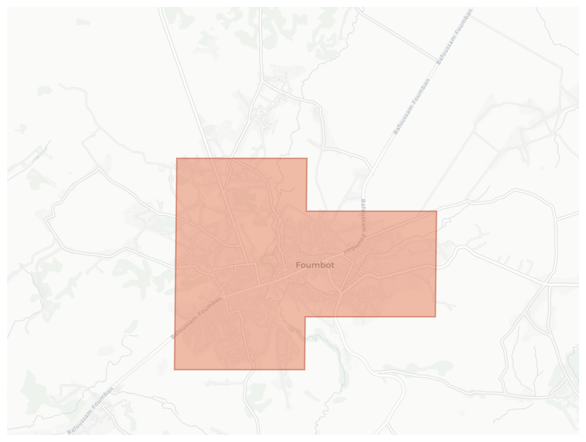 Foumbot geographic map