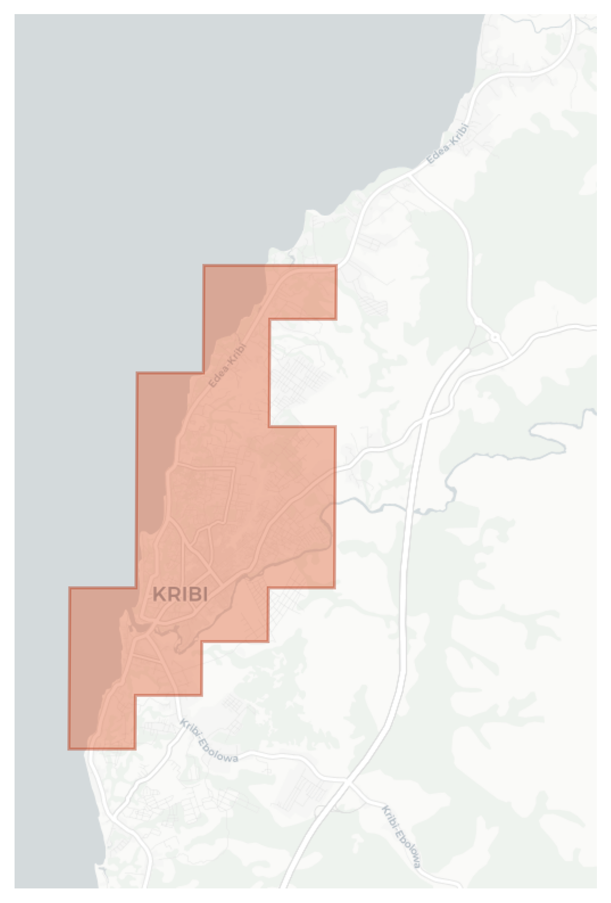 Kribi geographic map