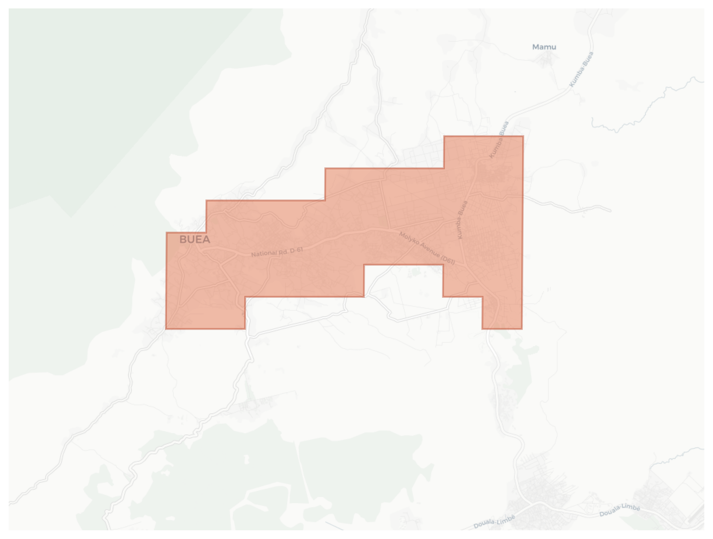 Buea geographic map