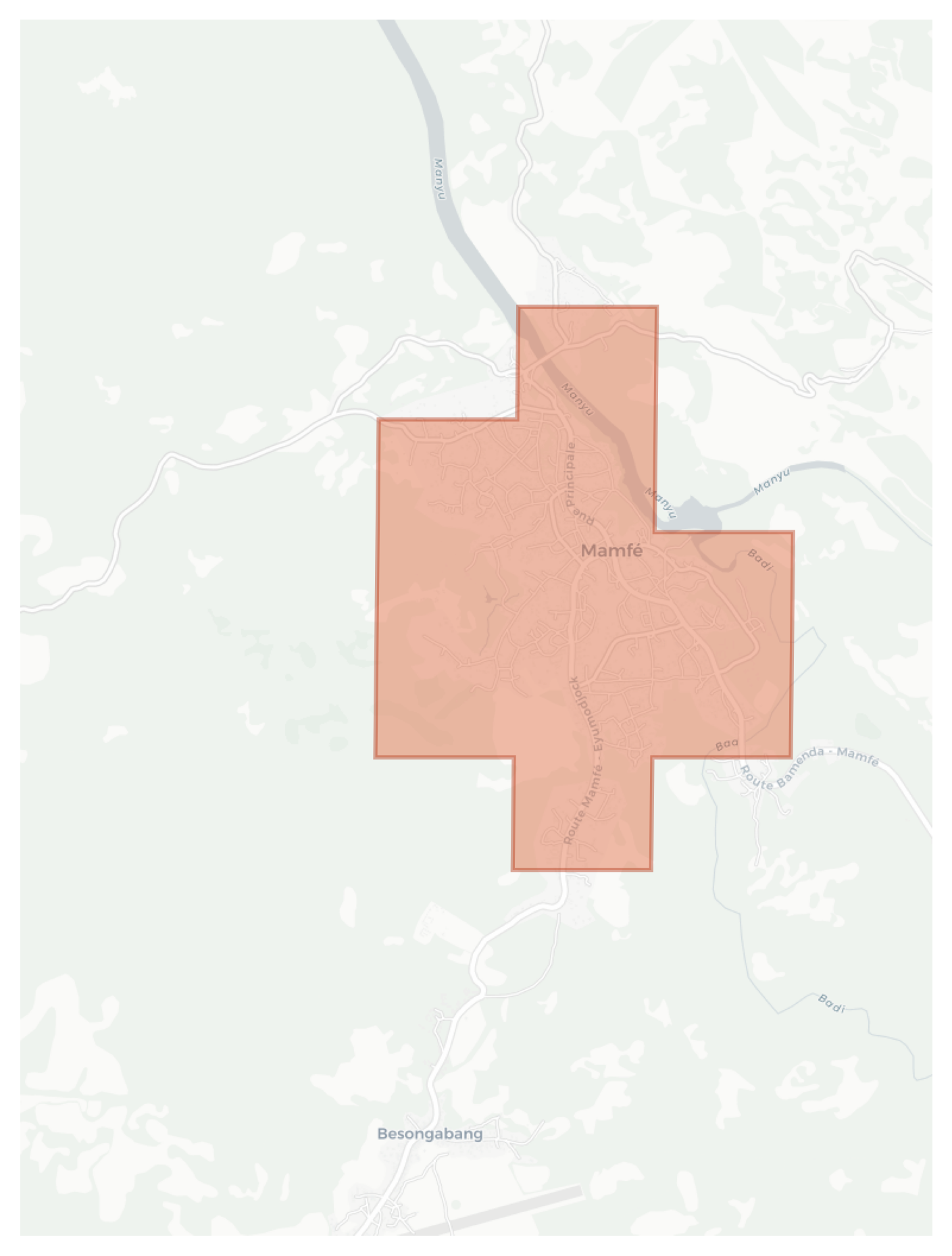 Mamfe geographic map