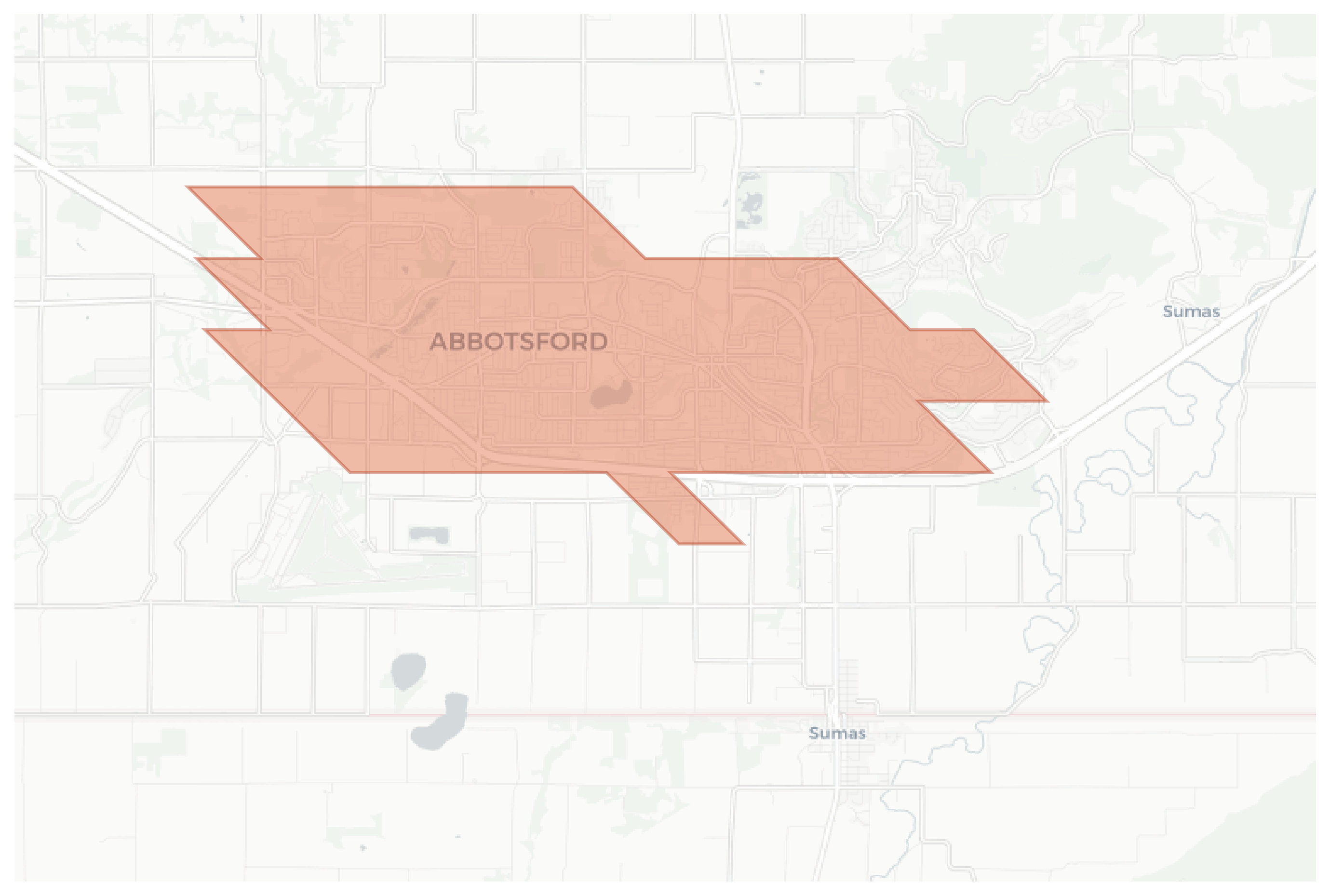 Abbotsford geographic map