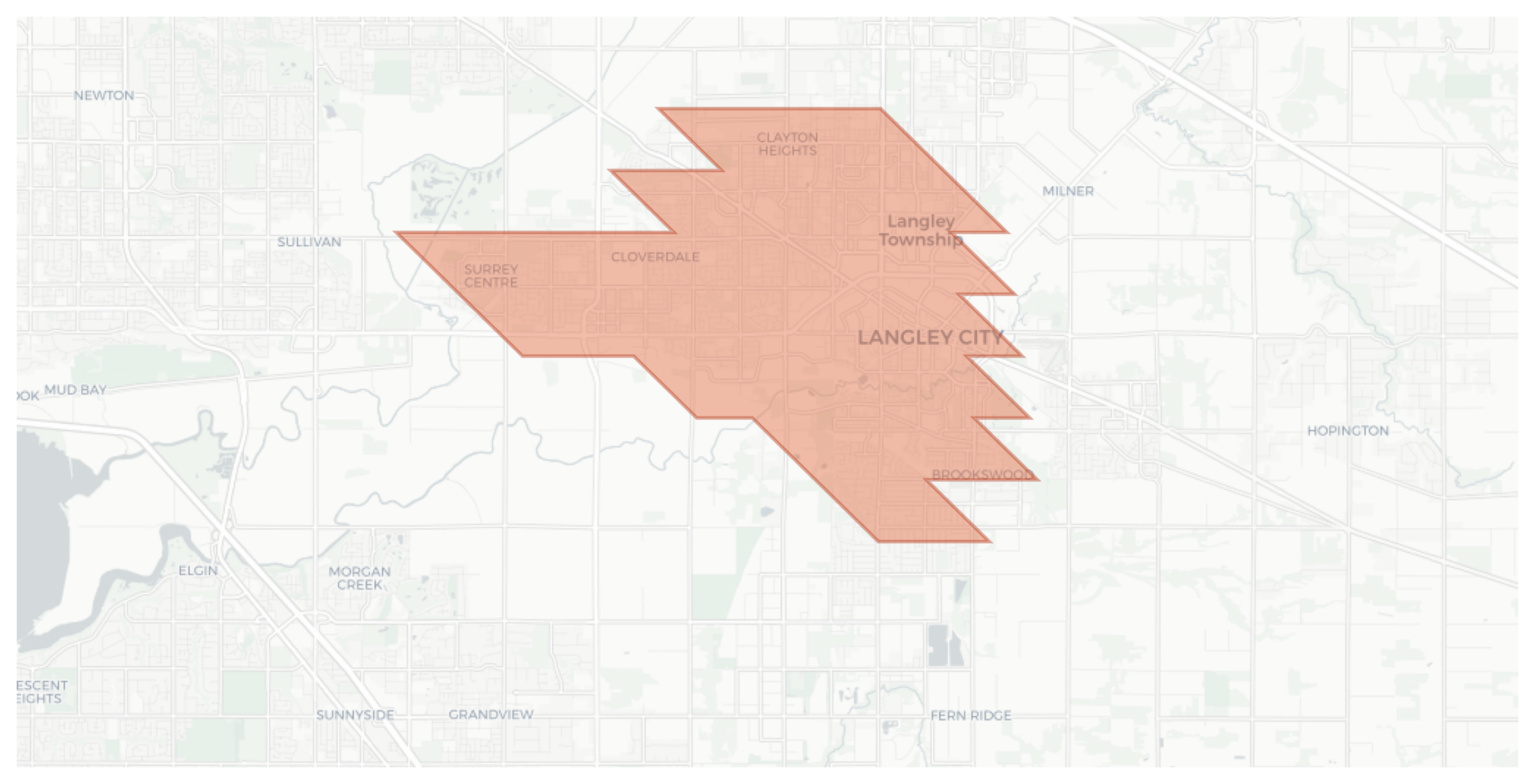 Langley City geographic map
