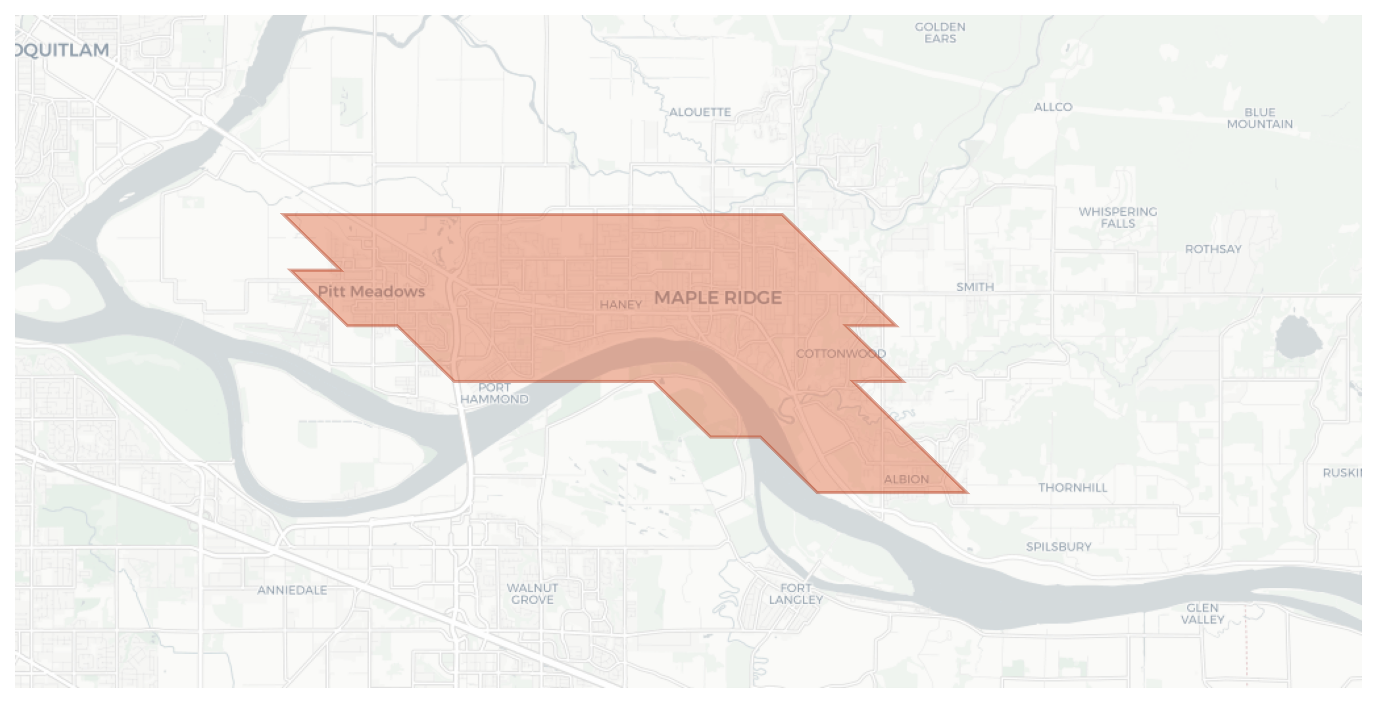 Maple Ridge geographic map
