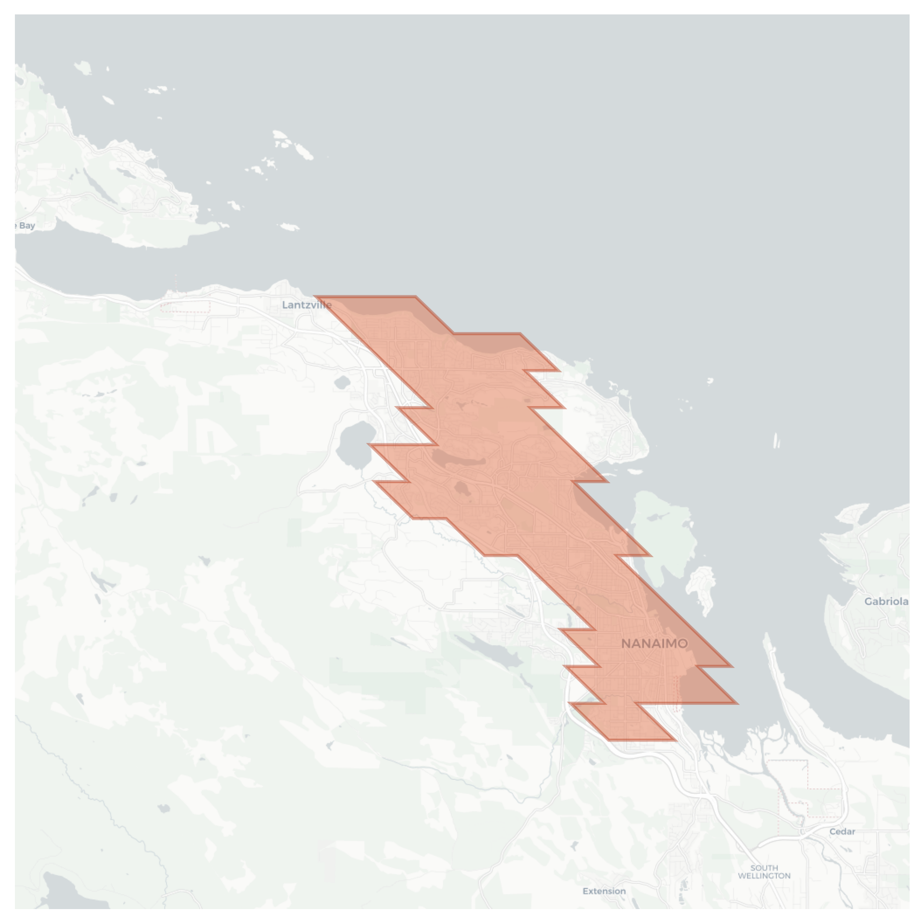 Nanaimo geographic map