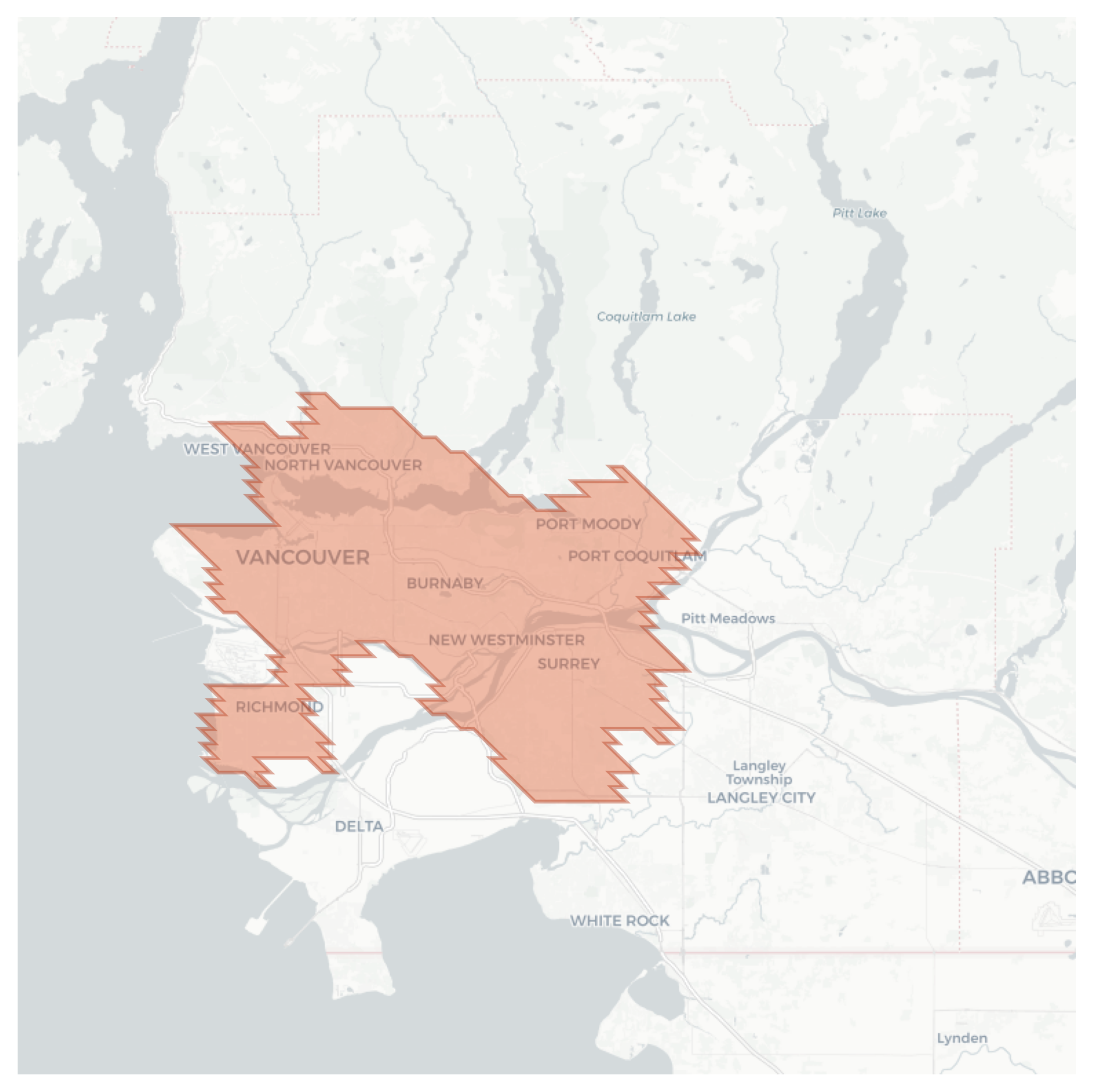 Vancouver geographic map