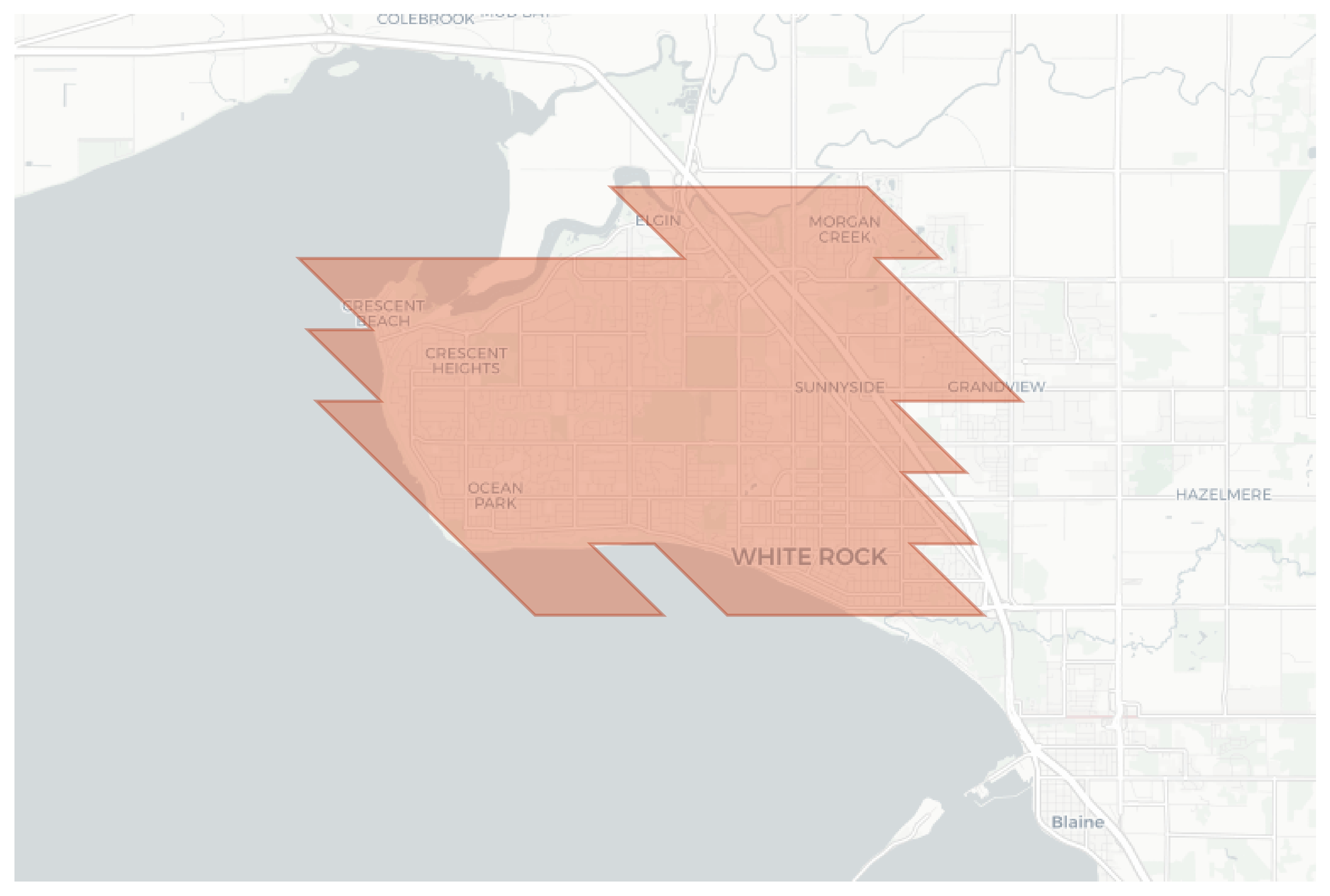 White Rock geographic map