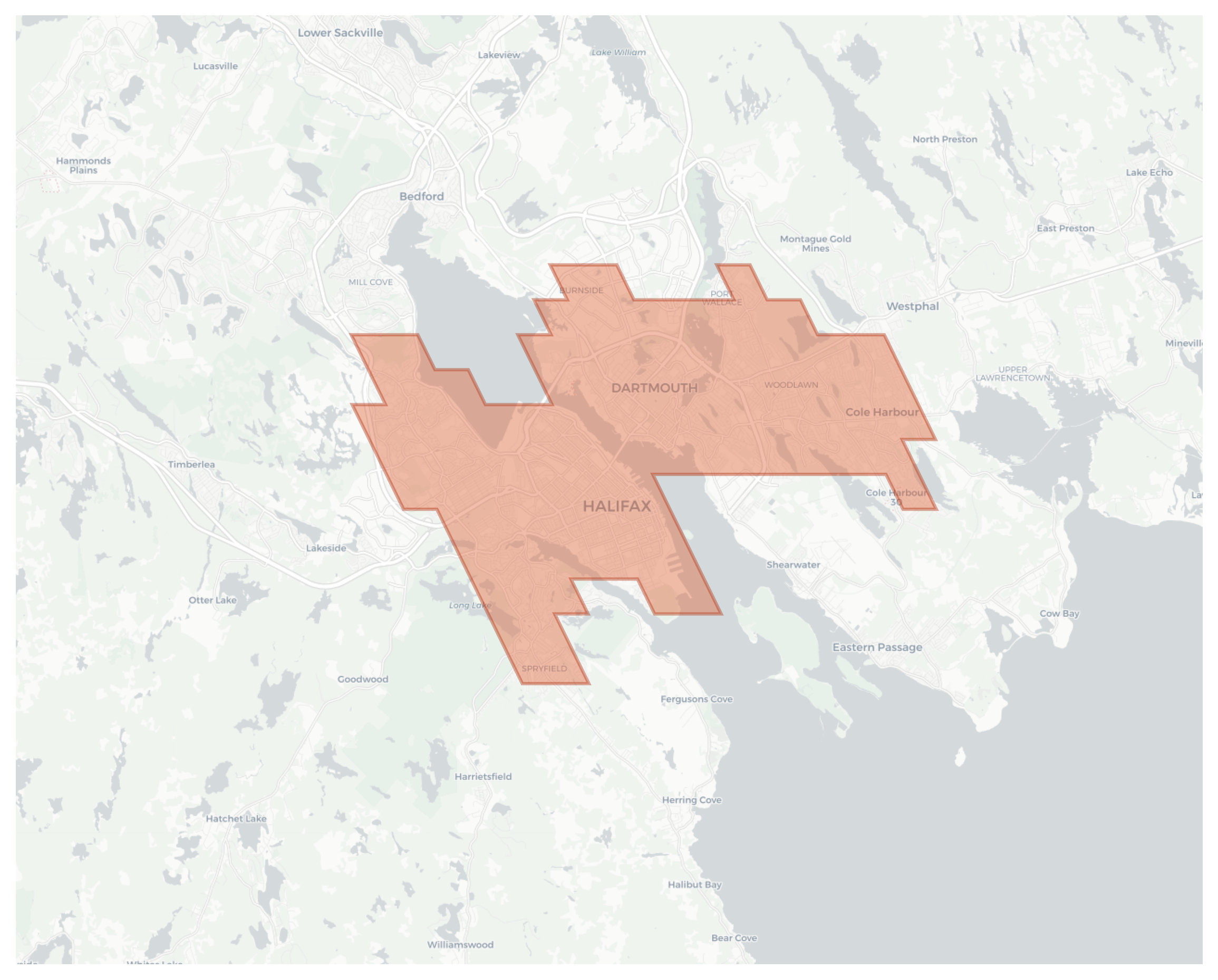 Halifax geographic map