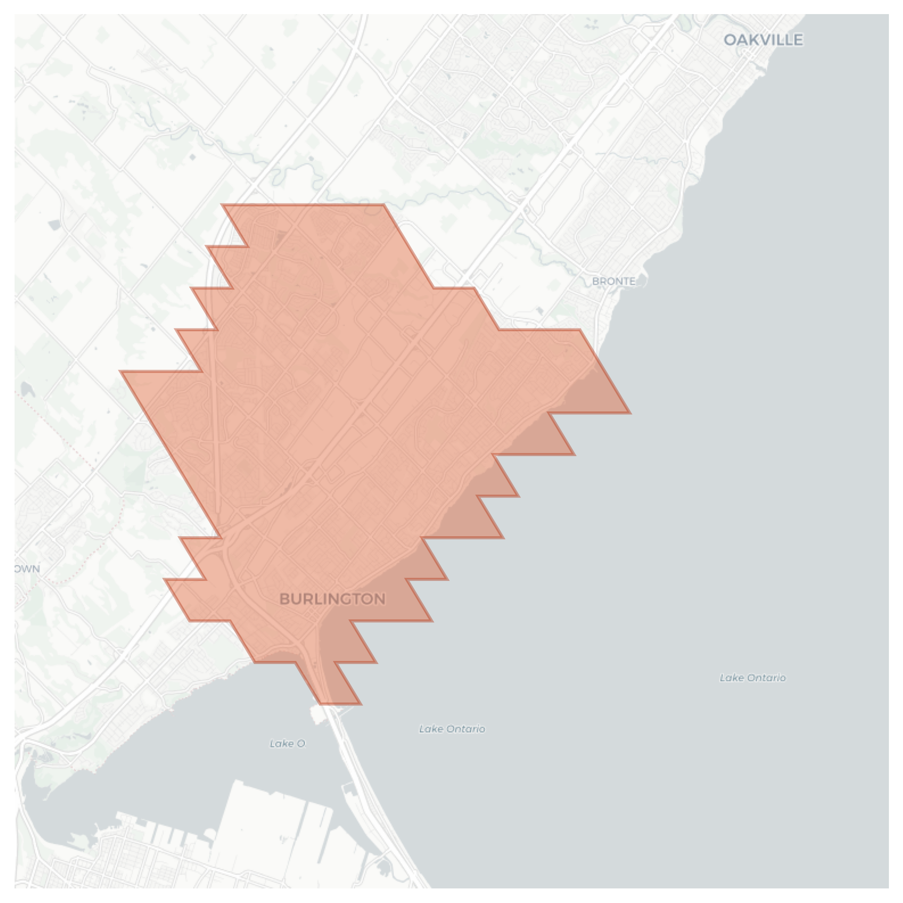 Burlington geographic map