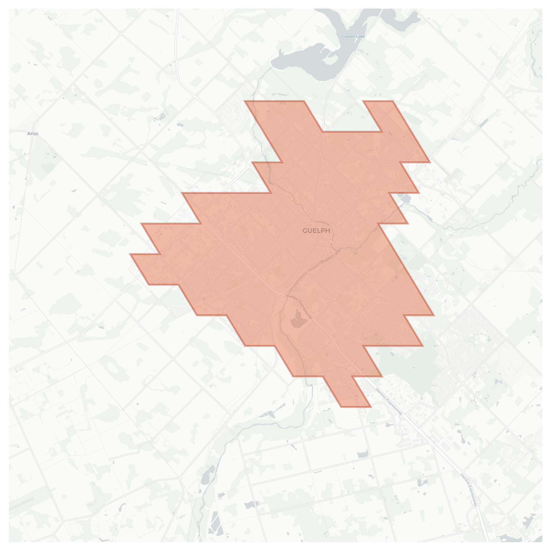 Guelph geographic map