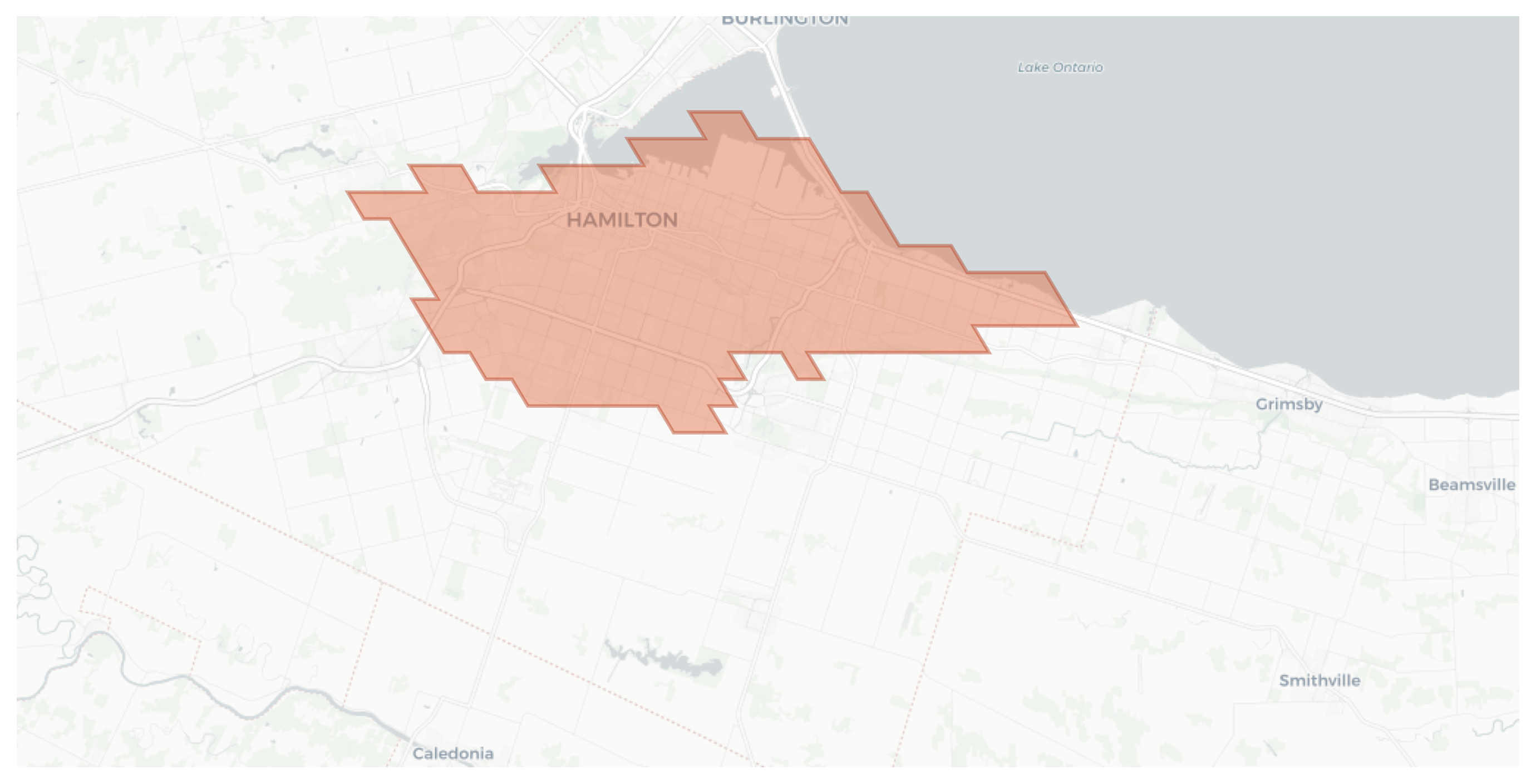 Hamilton geographic map