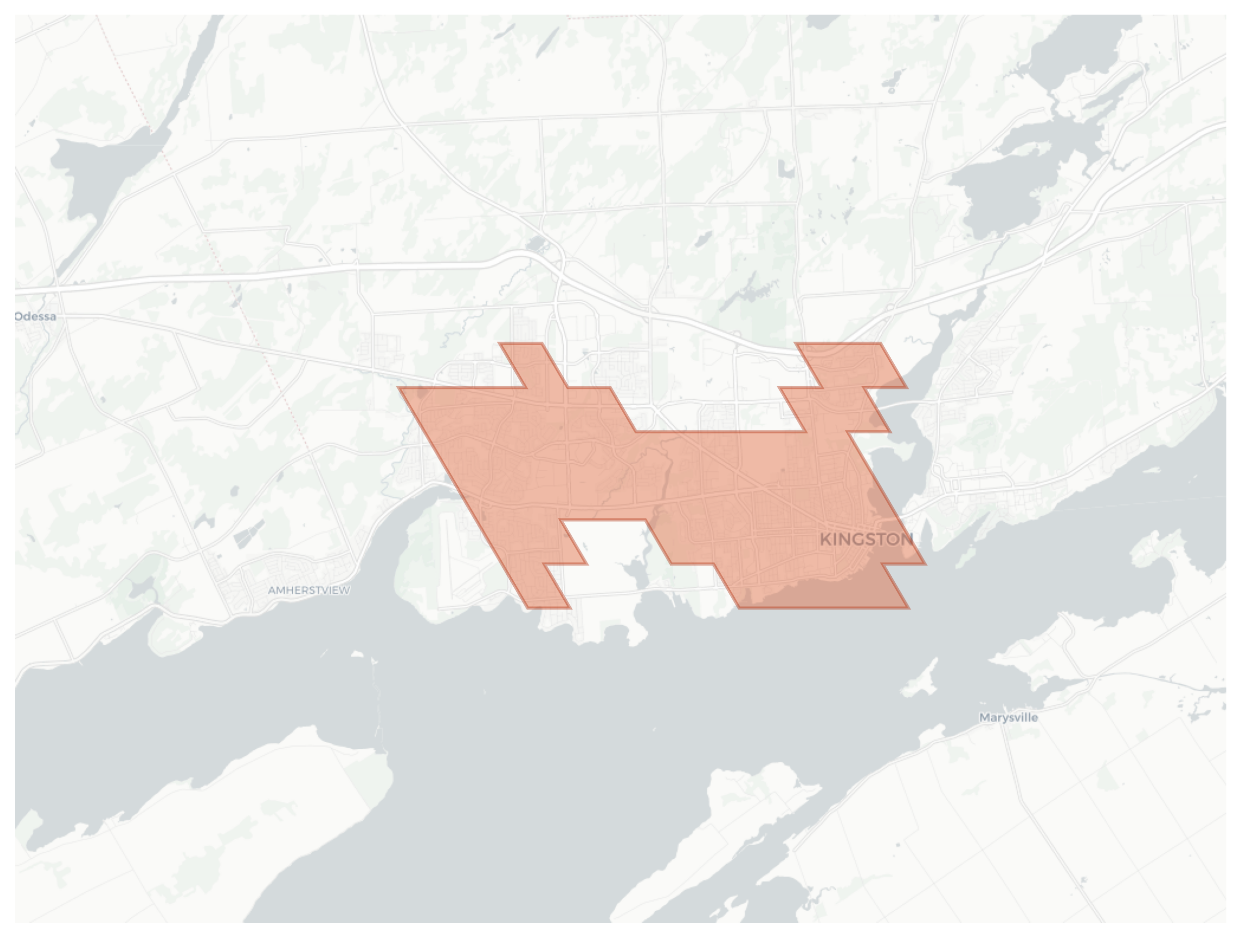 Kingston geographic map