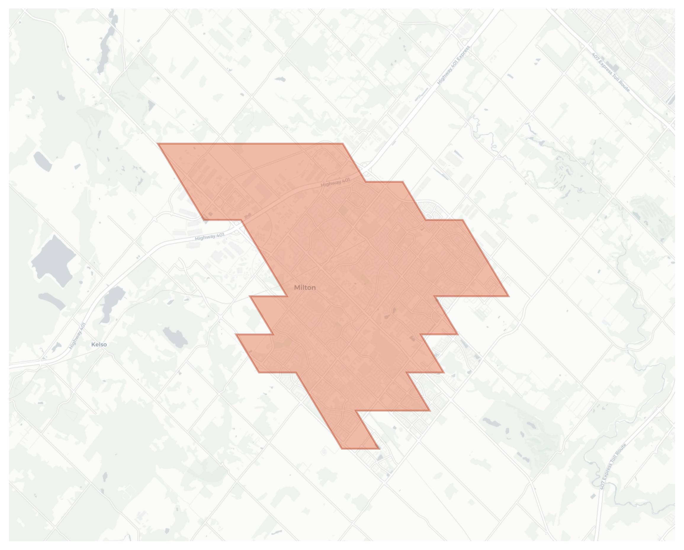 Milton geographic map