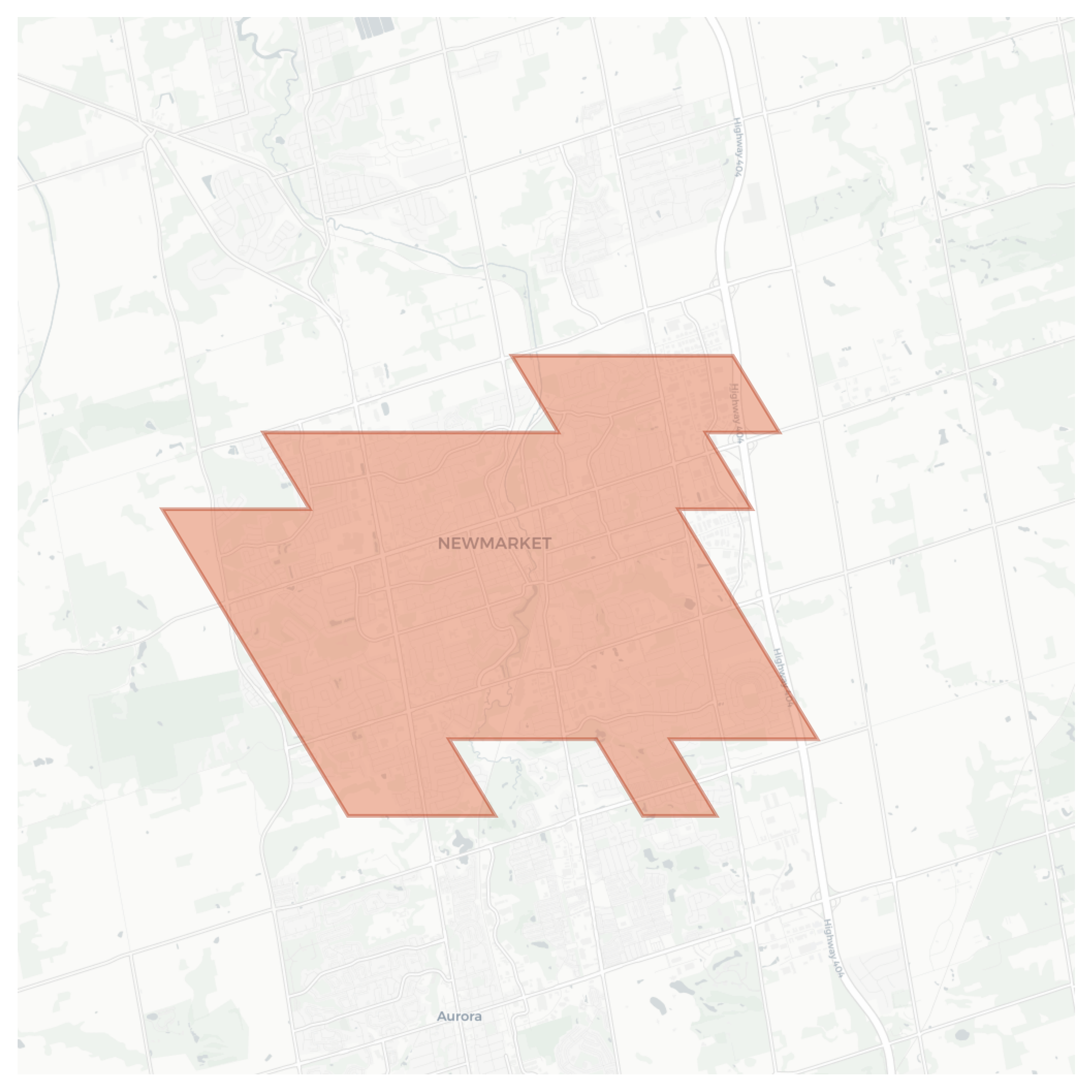 Newmarket geographic map