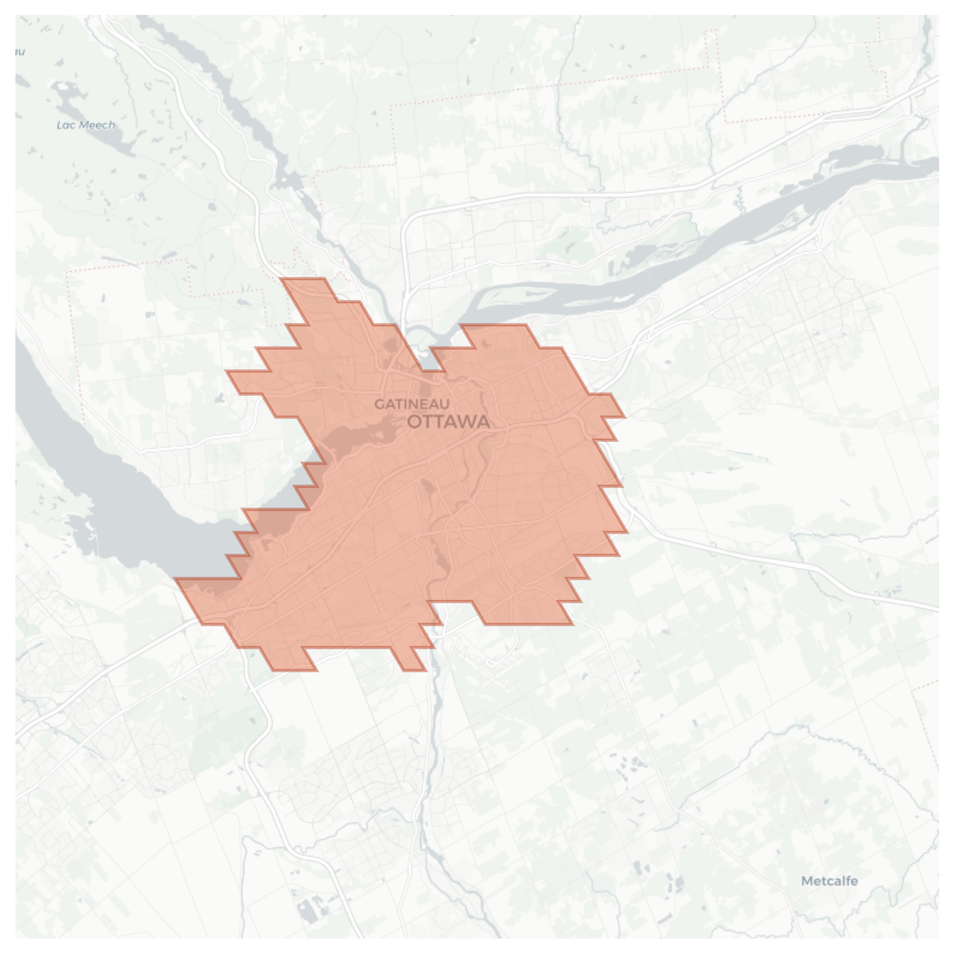 Ottawa geographic map