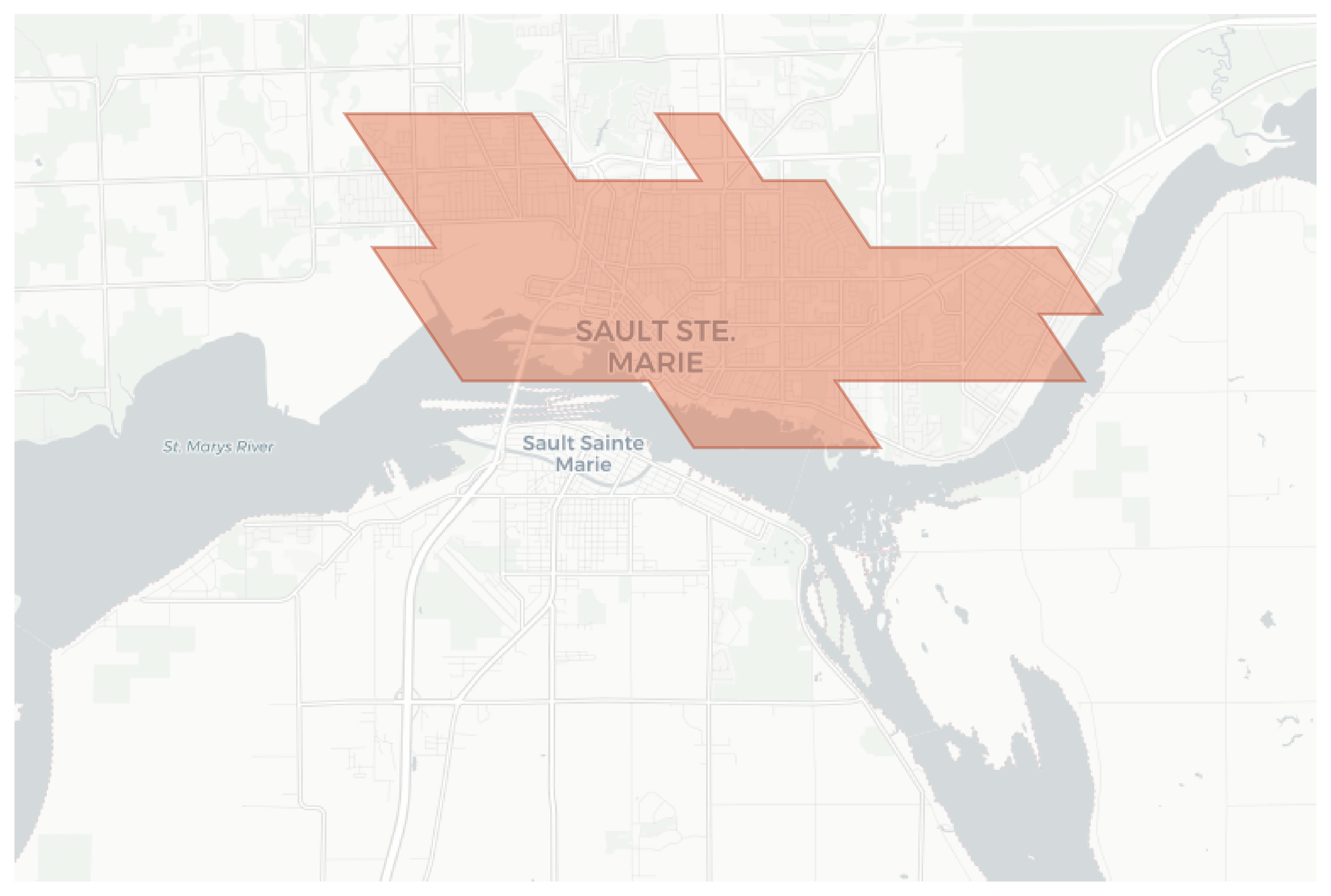 Sault Ste. Marie geographic map