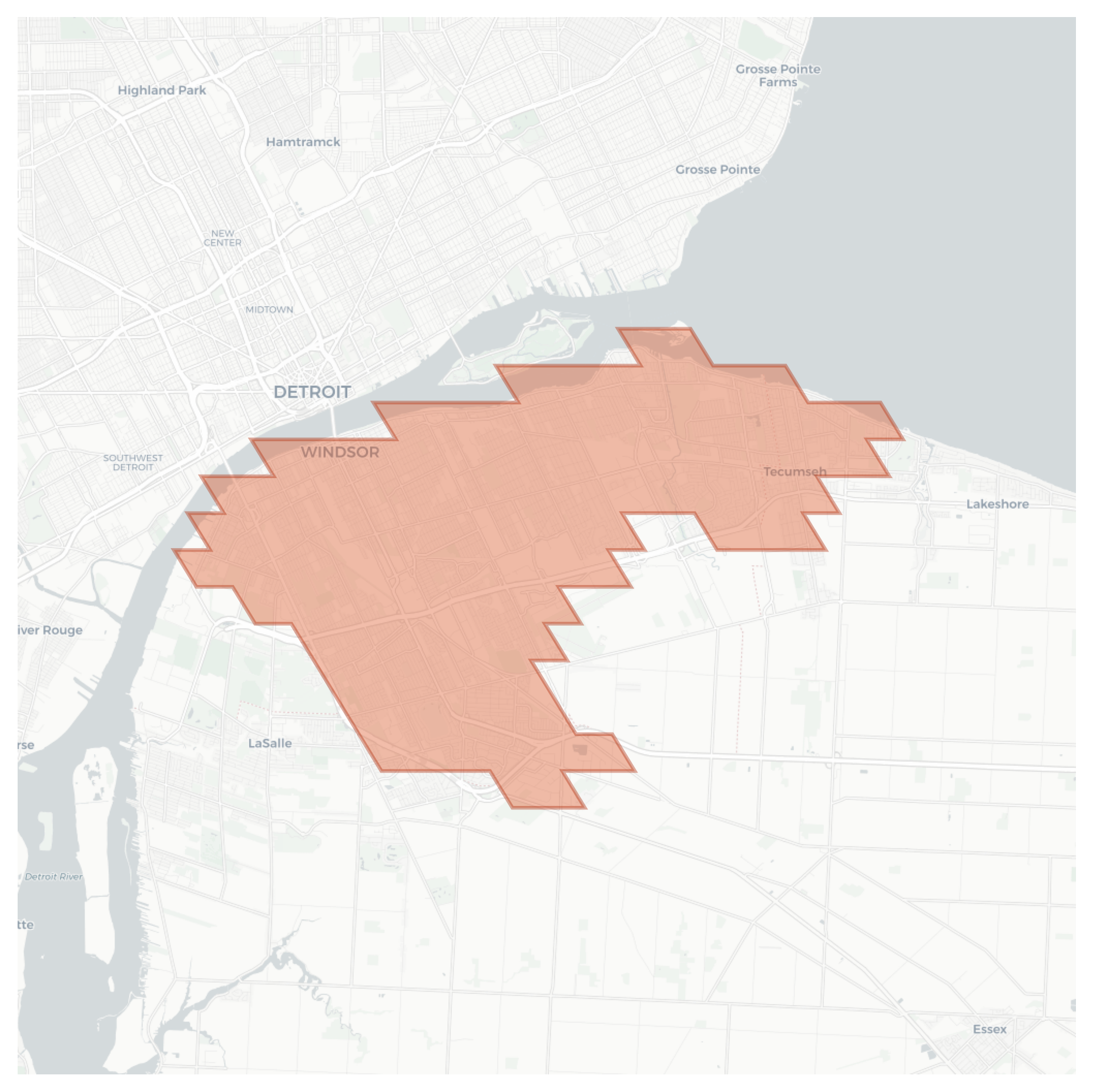 Windsor geographic map