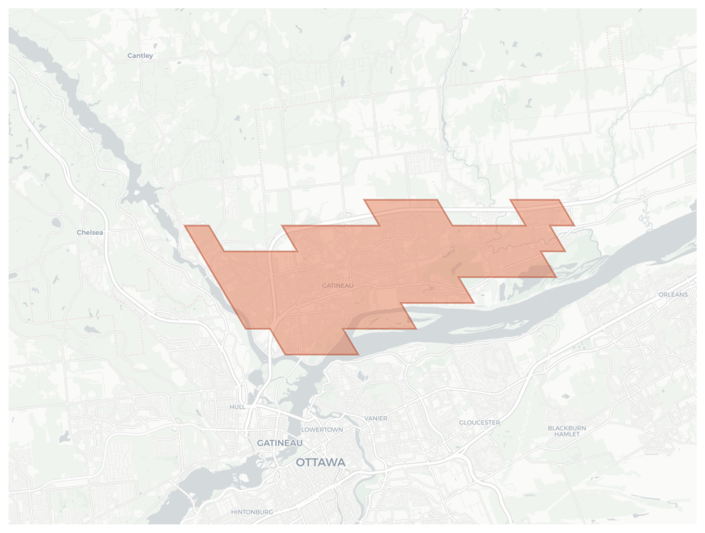 Gatineau geographic map