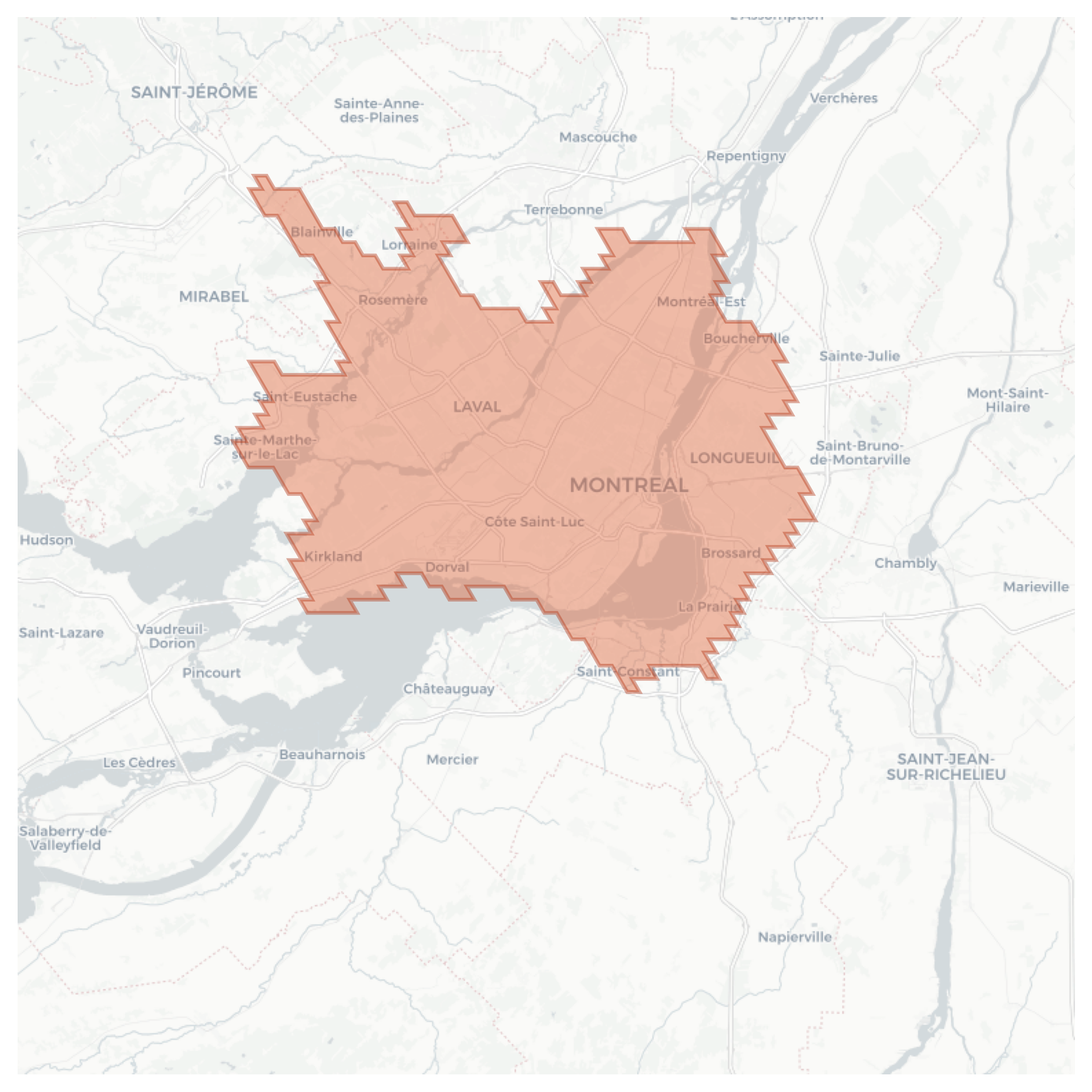 Montreal geographic map