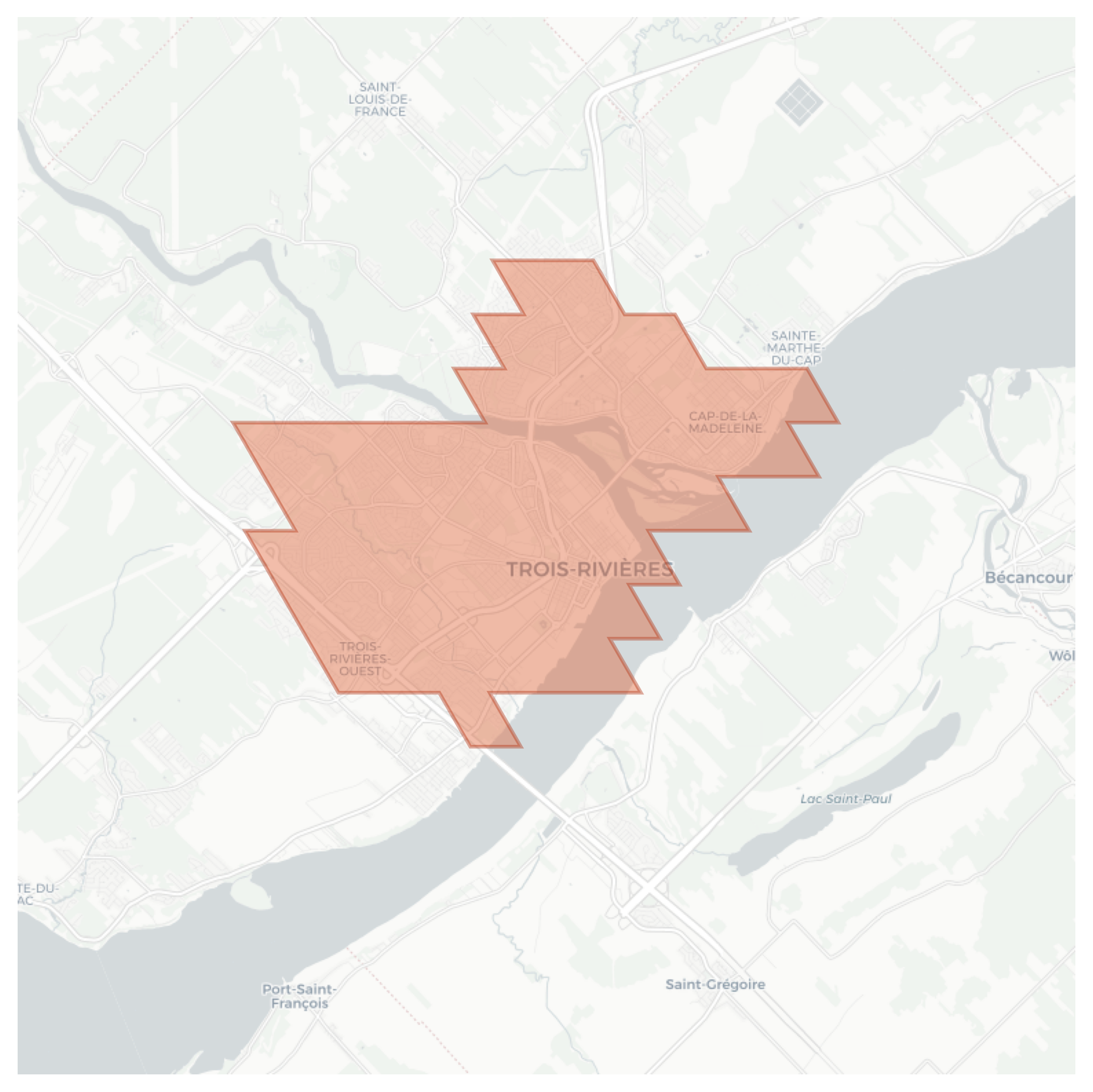Trois-Rivières geographic map