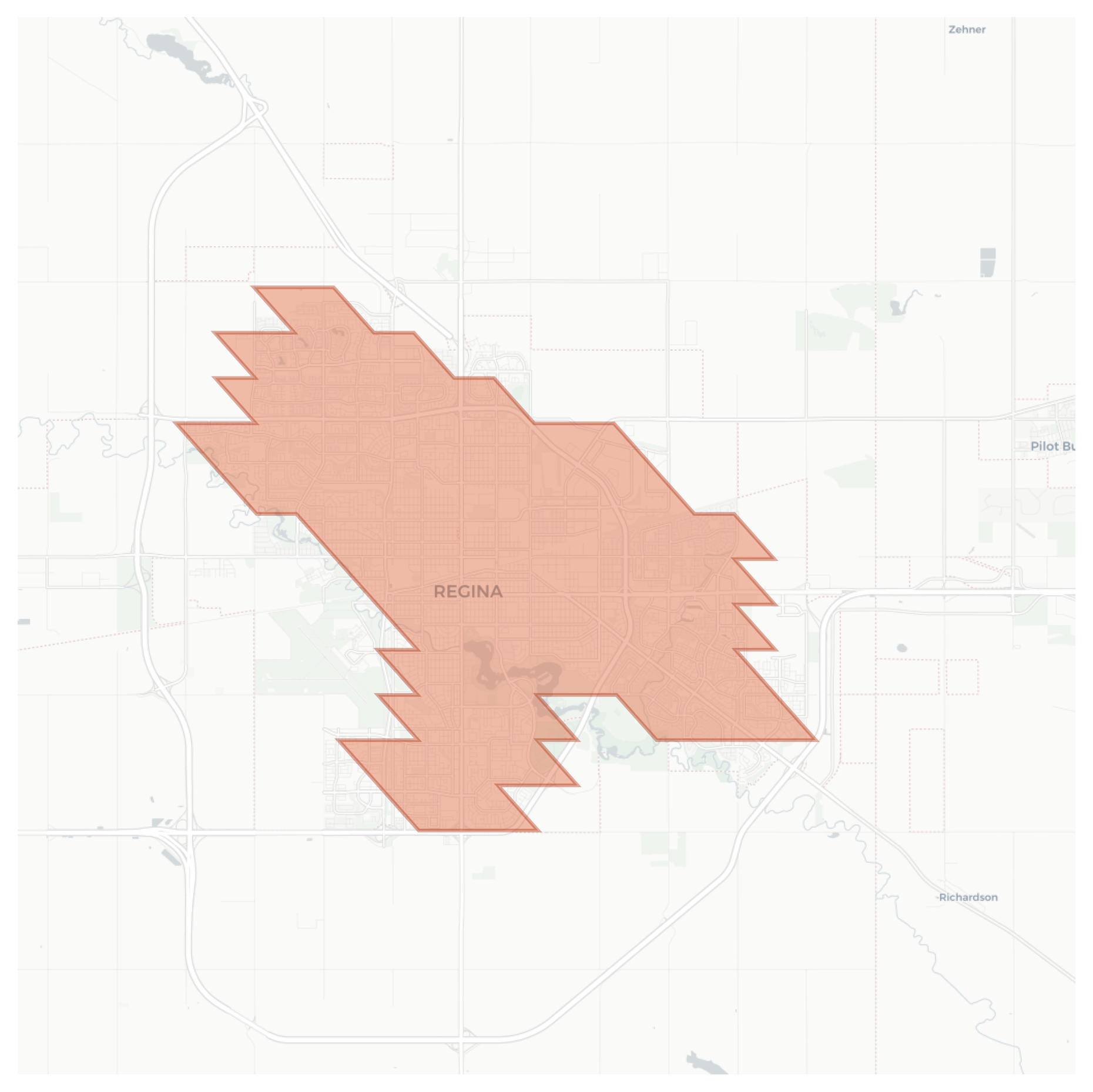 Regina geographic map