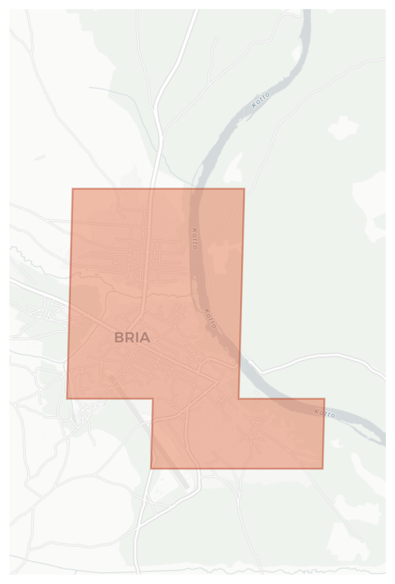 Bria geographic map