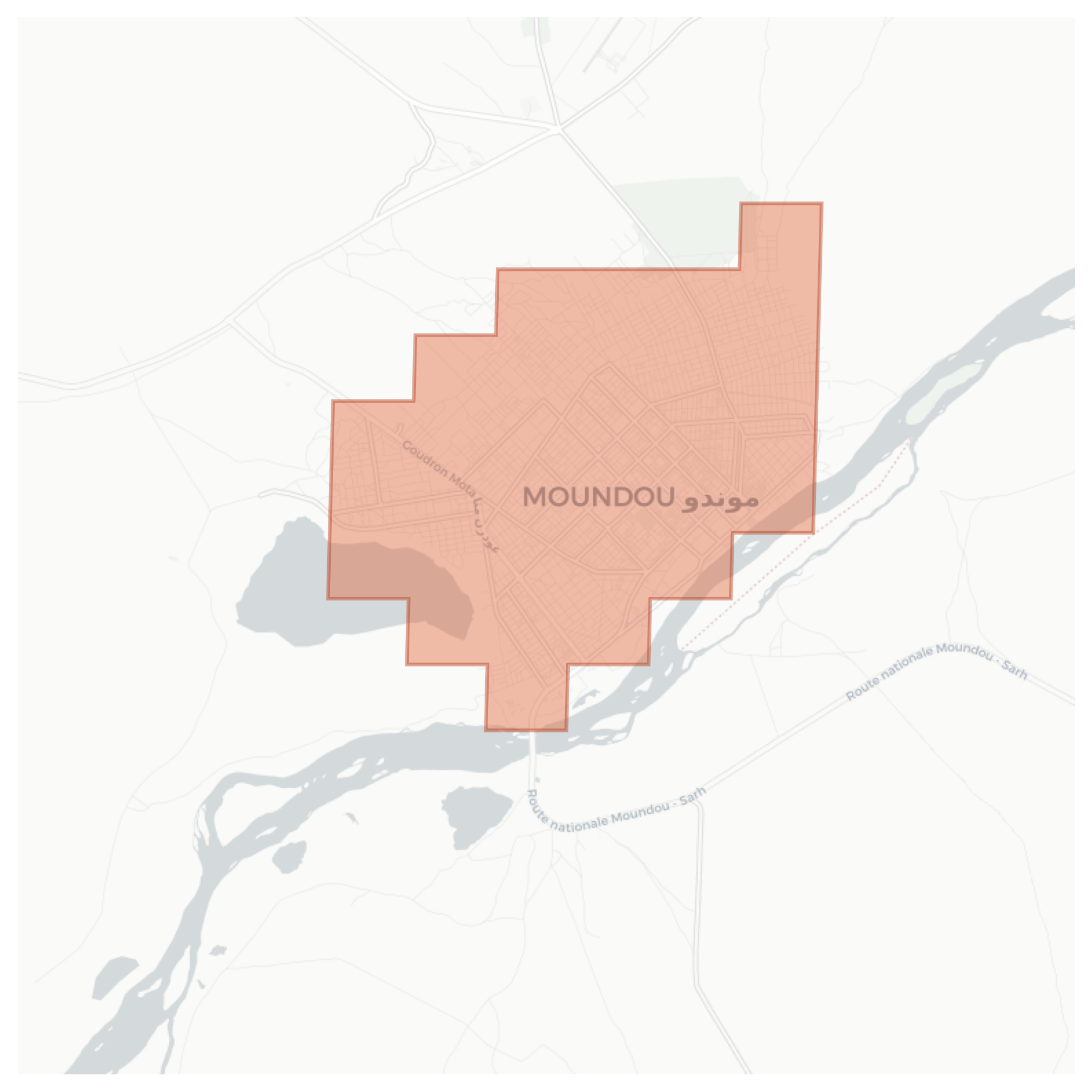 Moundou geographic map