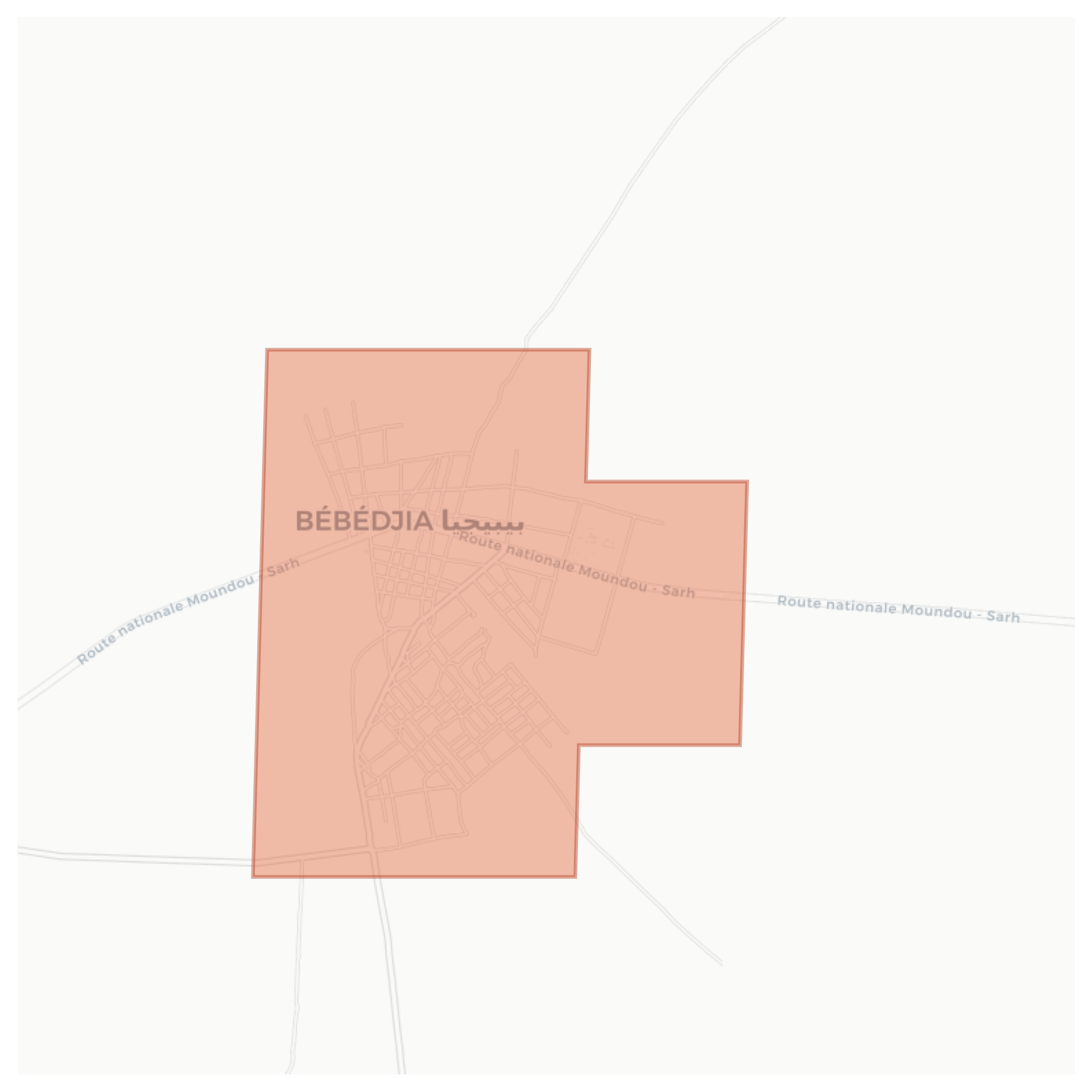 Bebedjia geographic map