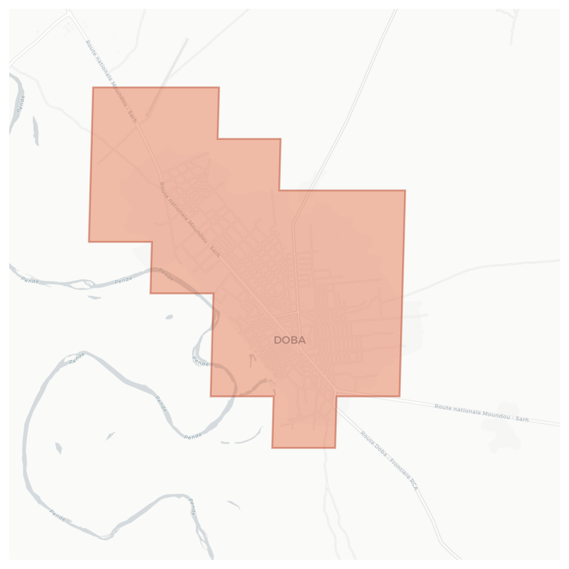Doba geographic map