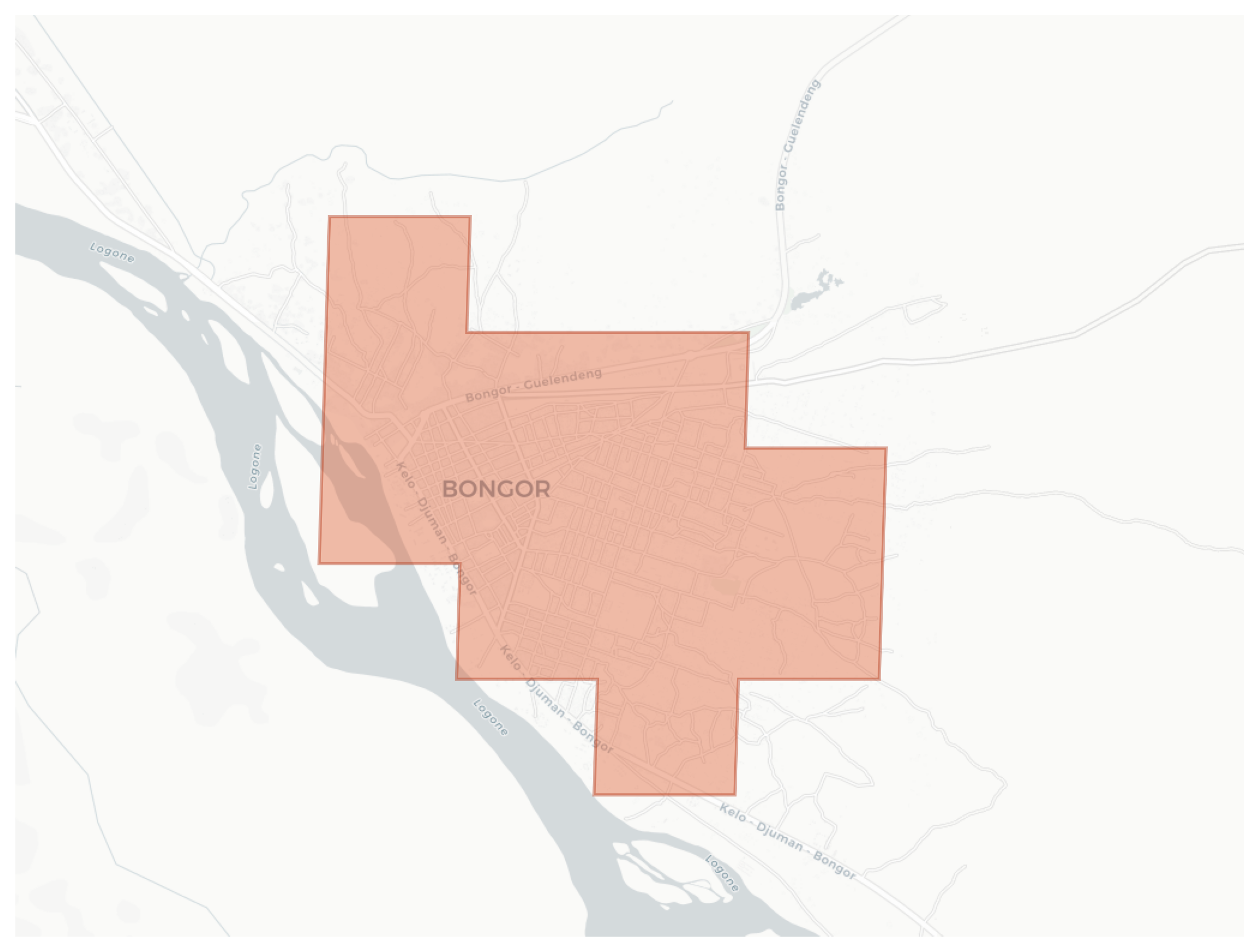 Bongor geographic map
